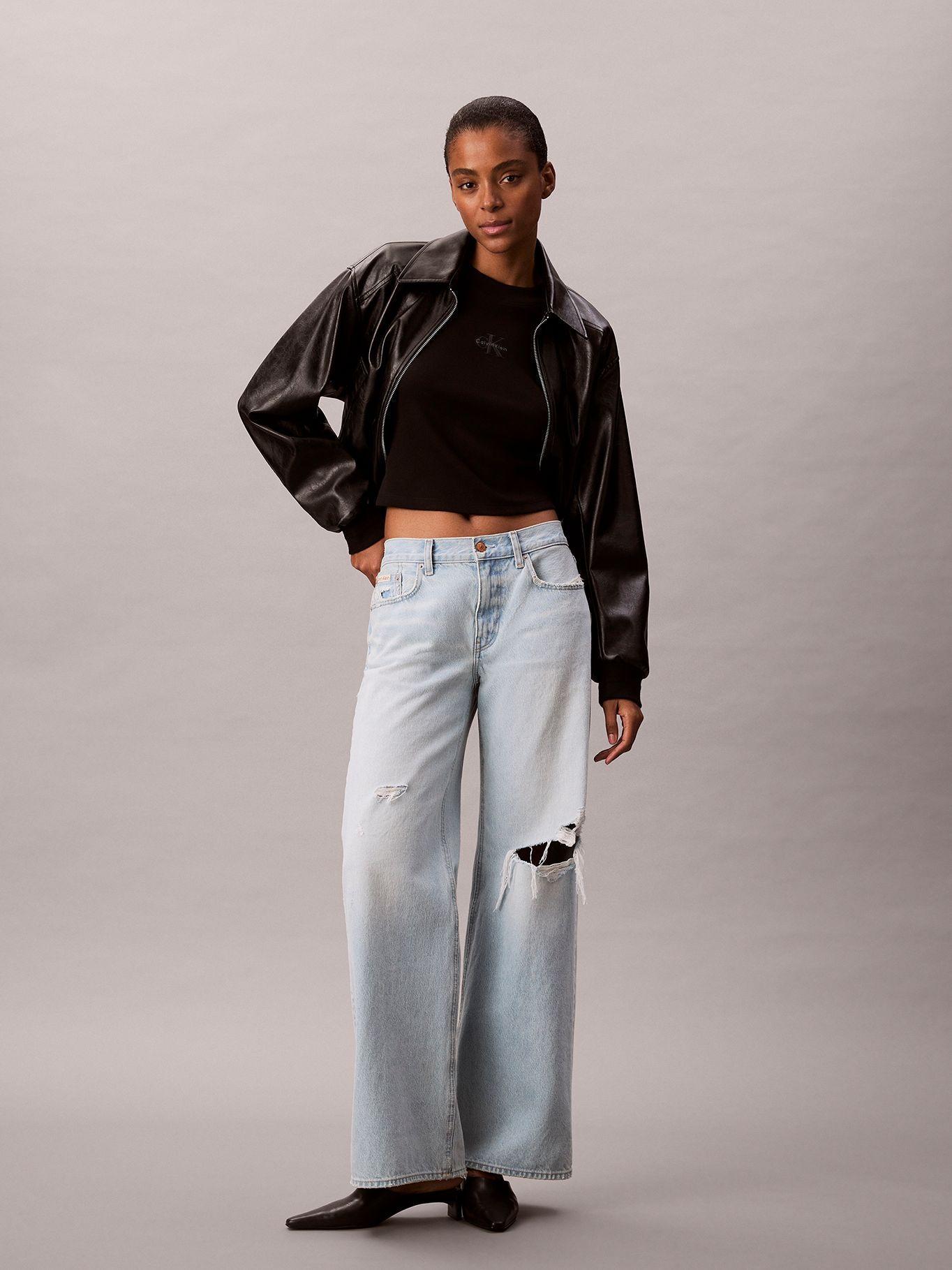 Polera Manga Larga Baby Tee Negro Calvin Klein-1