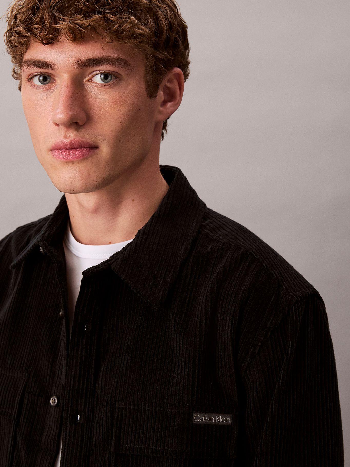 Camisa en Pana con Bolsillos Negro Calvin Klein-4