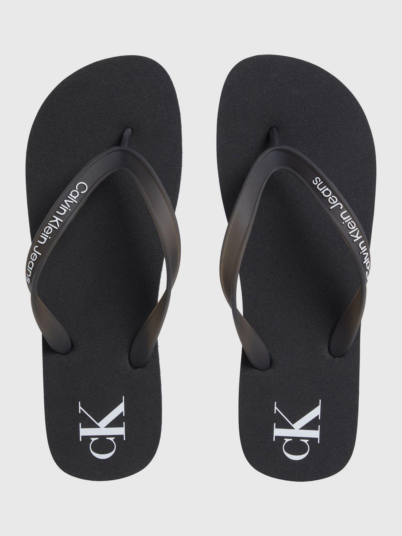 Sandalias con Logotipo Negro Calvin Klein-2