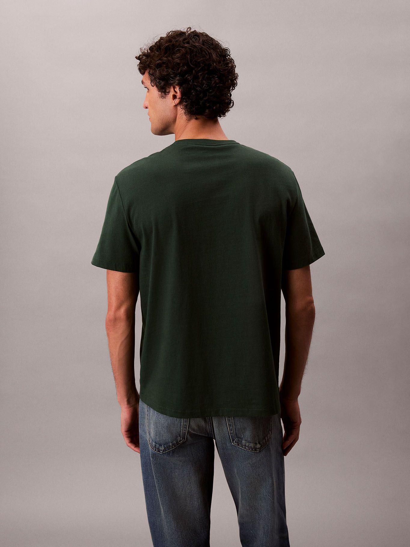 Polera Regular con Monograma Bordado Verde Calvin Klein-2