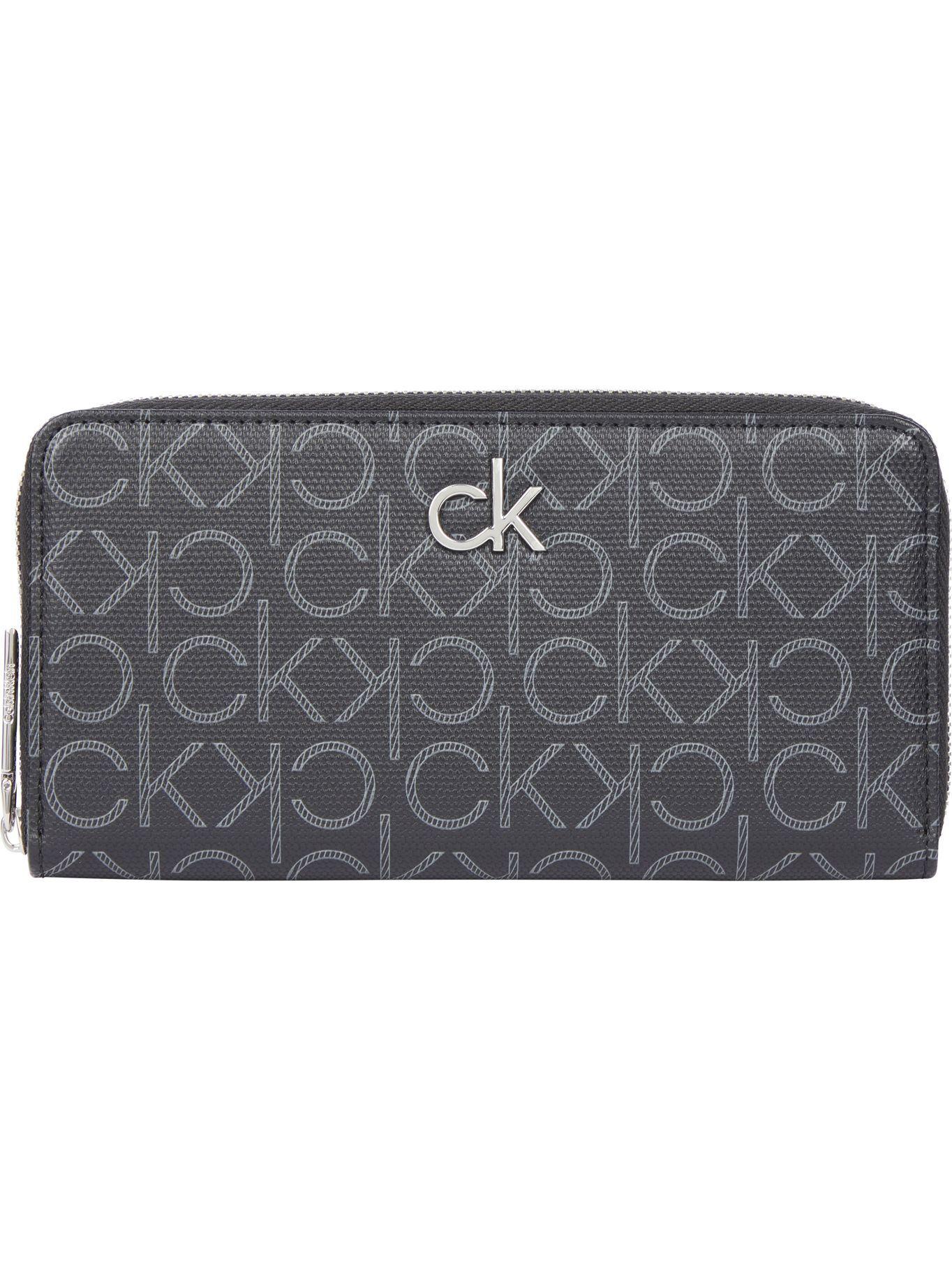 Billetera Re-Lock Negro/Blanco Calvin Klein Mujer-0