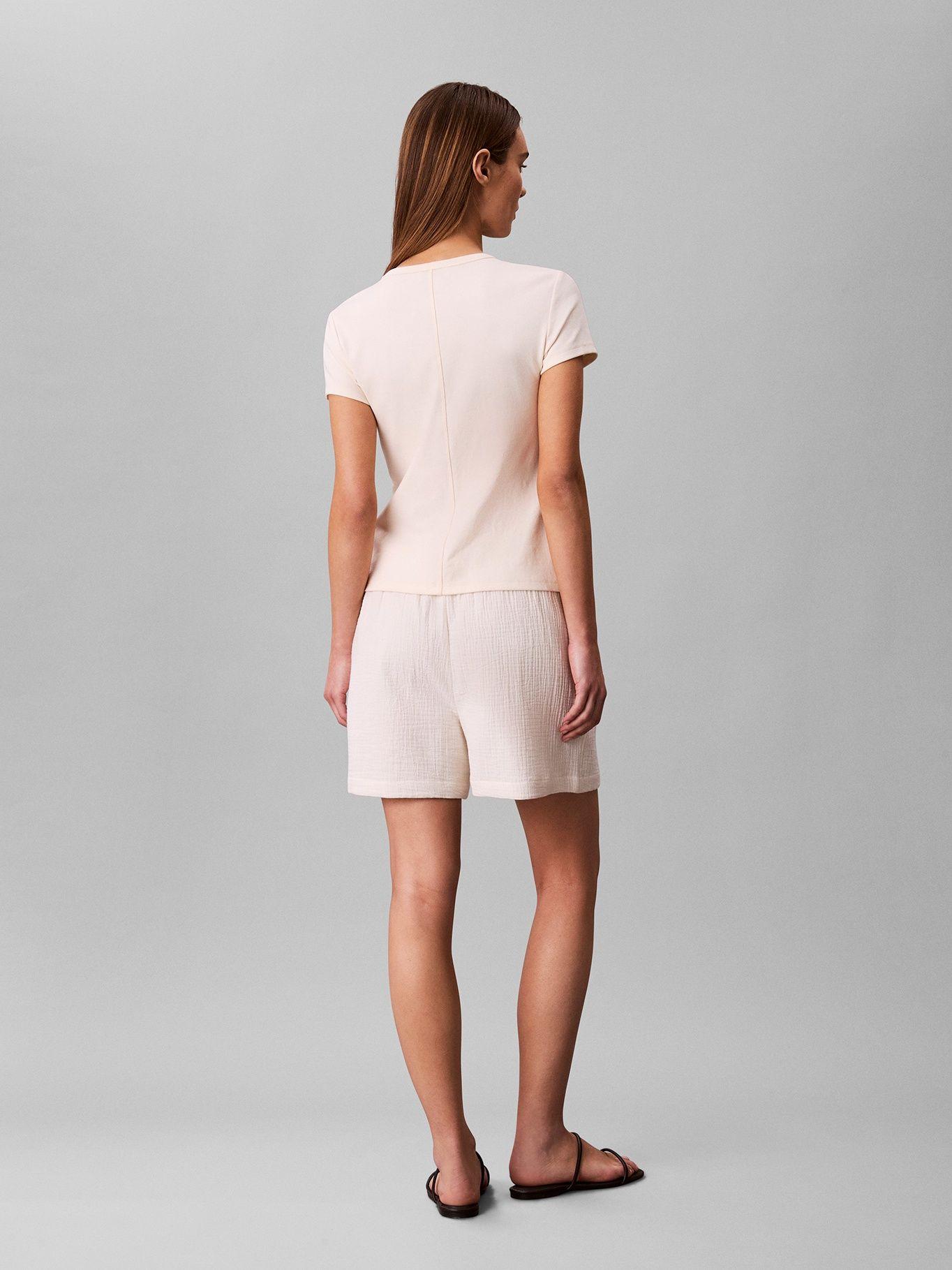 Short de Doble Gasa Blanco Calvin Klein-2