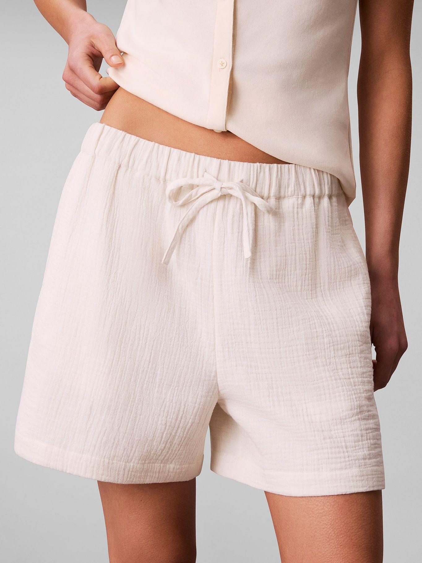 Short de Doble Gasa Blanco Calvin Klein-4