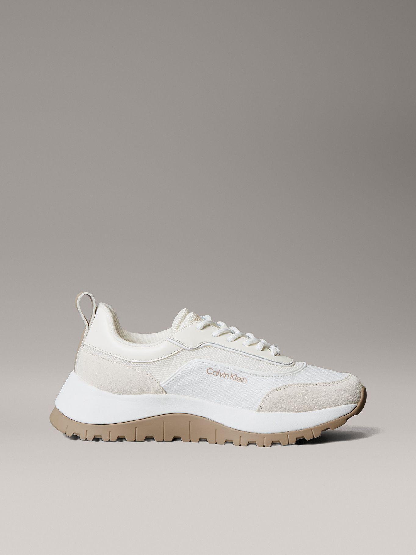 Zapatilla Runner en Tejido de Malla Blanco Calvin Klein-4