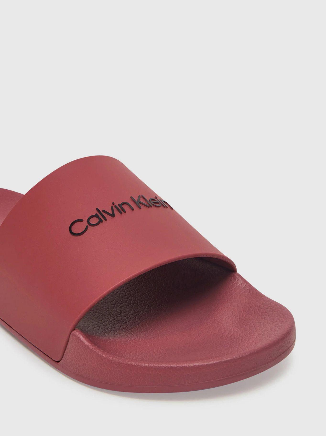 Sandalias con Logo Burdeo Calvin Klein-5