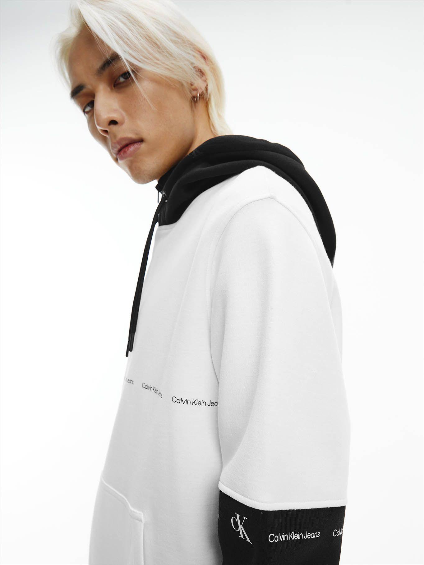 Hoodie Colorblock Blanco Calvin Klein-3