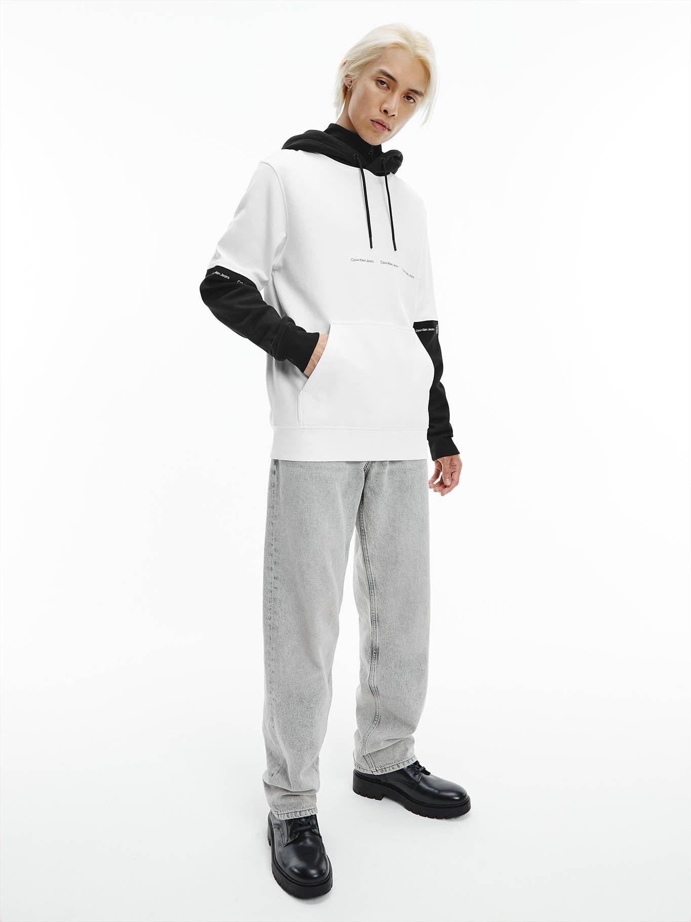 Hoodie Colorblock Blanco Calvin Klein-1