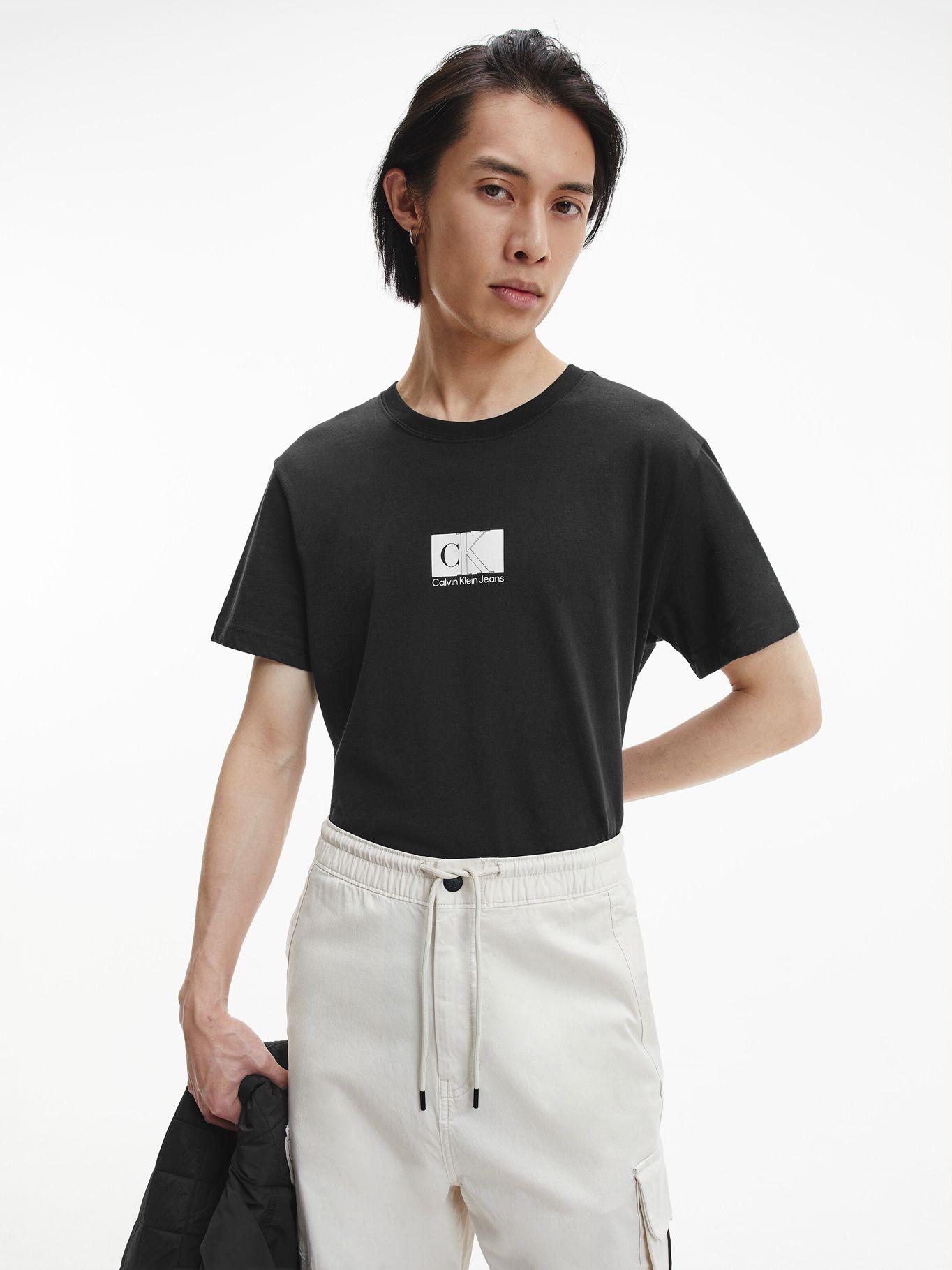 Polera Monogram Box Negro Calvin Klein-0