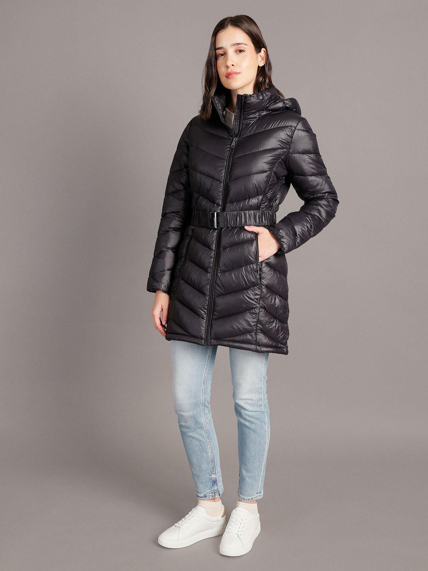 Parka Long Coat Negro Calvin Klein-1