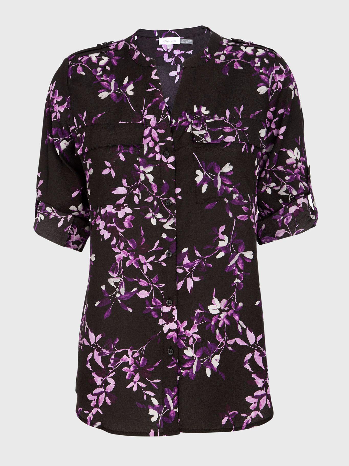 Camisa Abstract Print Negro Calvin Klein-0