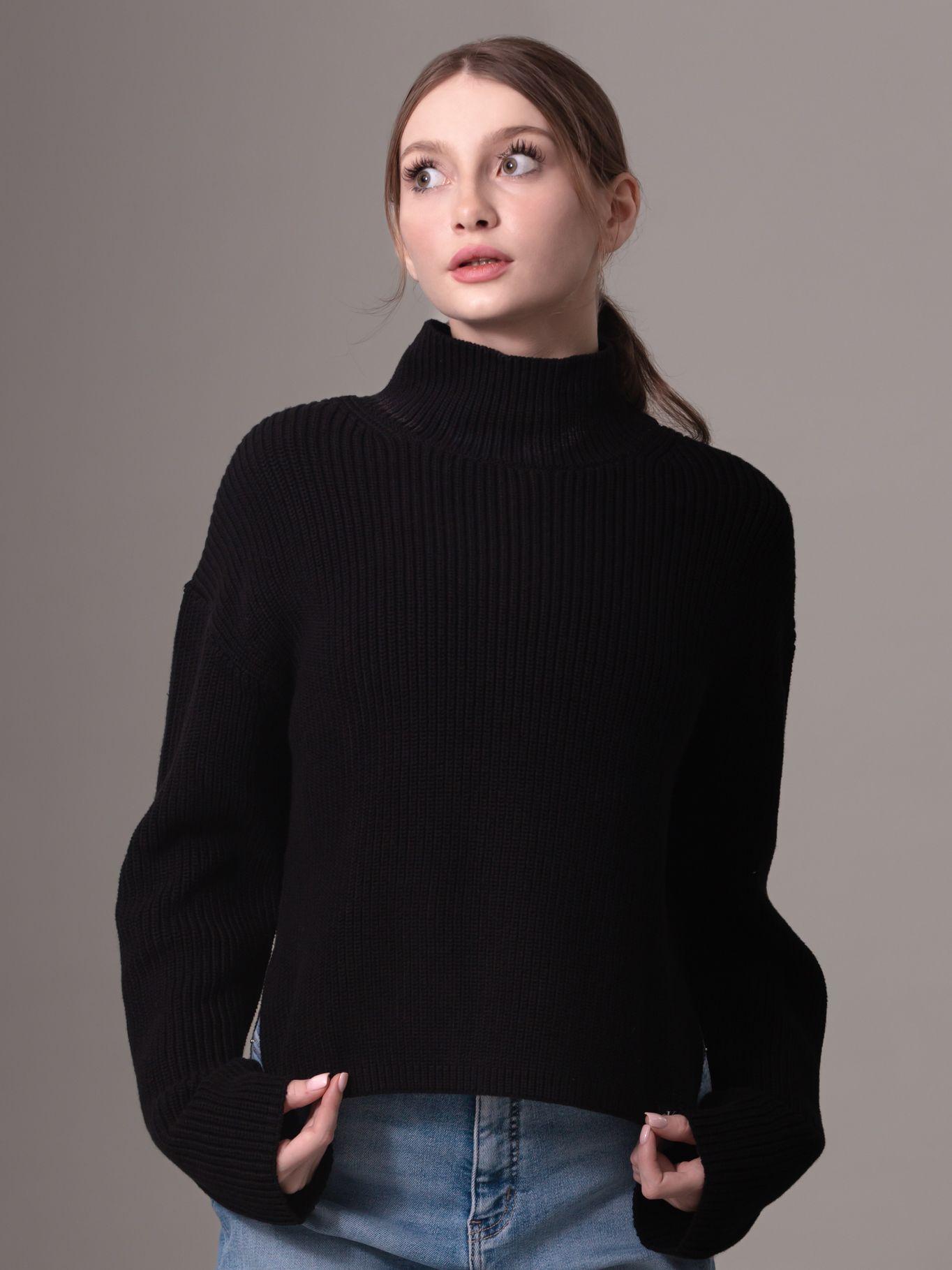 Sweater Chunky Loose Negro Calvin Klein-0