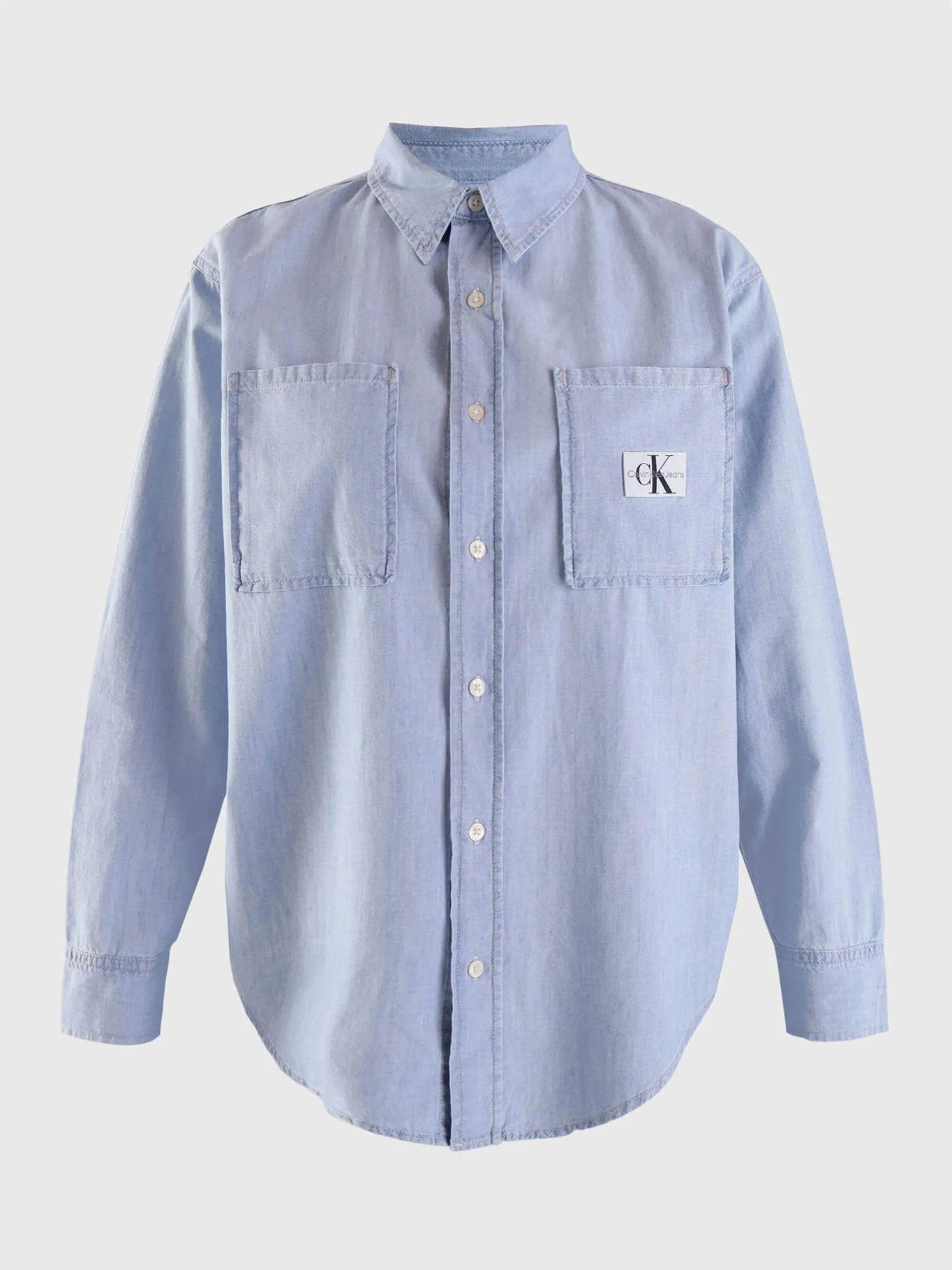 Camisa Oversized Denim Azul Calvin Klein-4