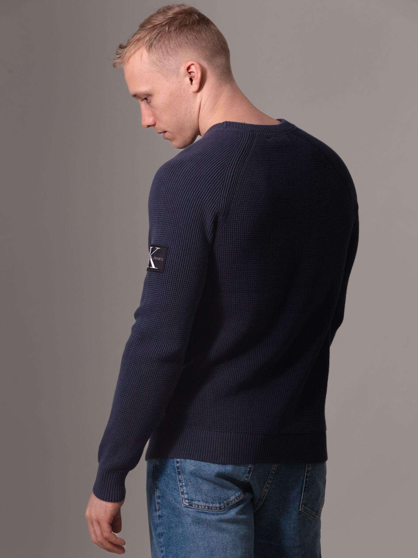 Sweater Badge Easy Sweater Azul Calvin Klein-3