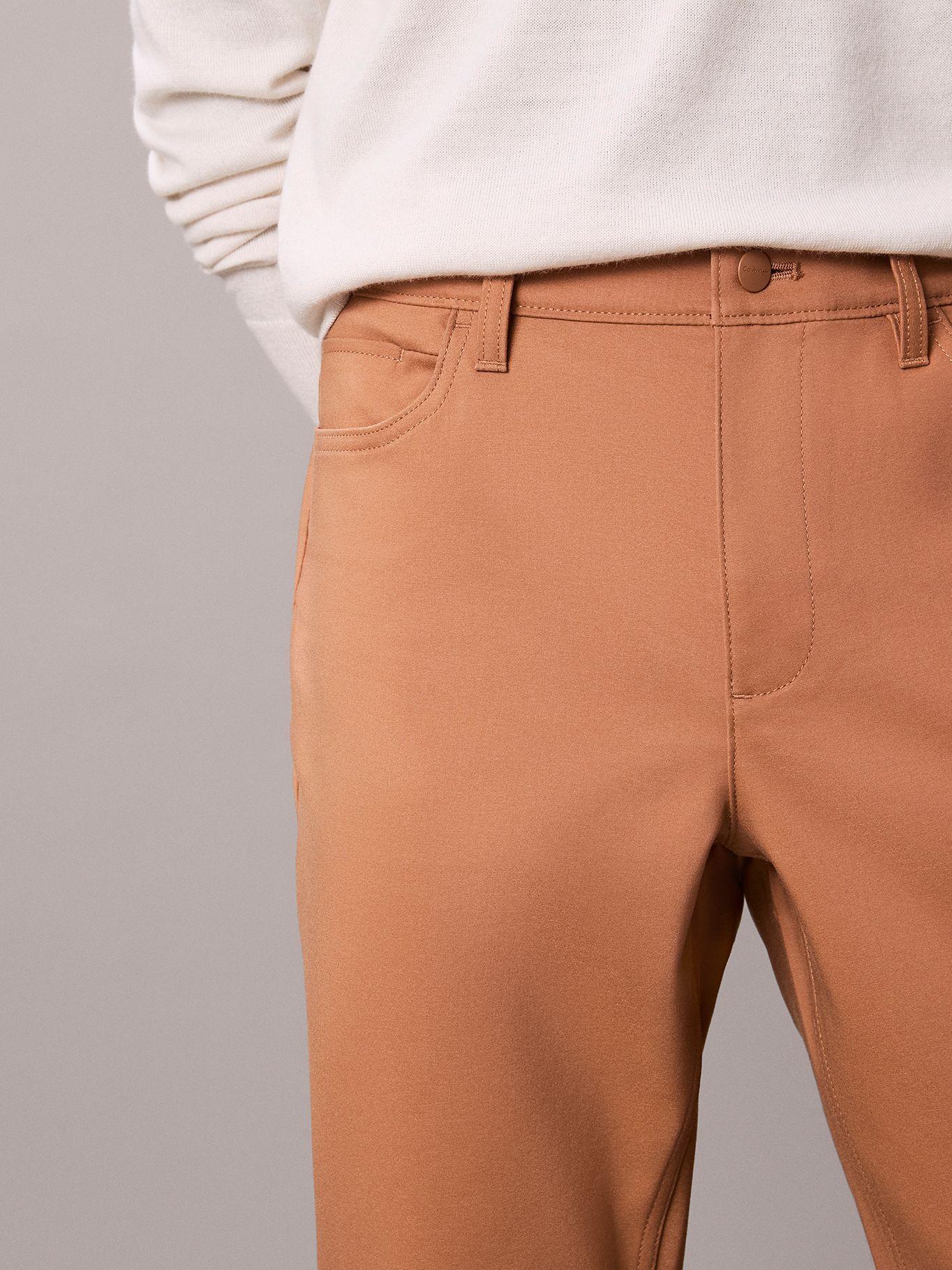 Pantalón Stretch Ajustado Cafe Calvin Klein-4