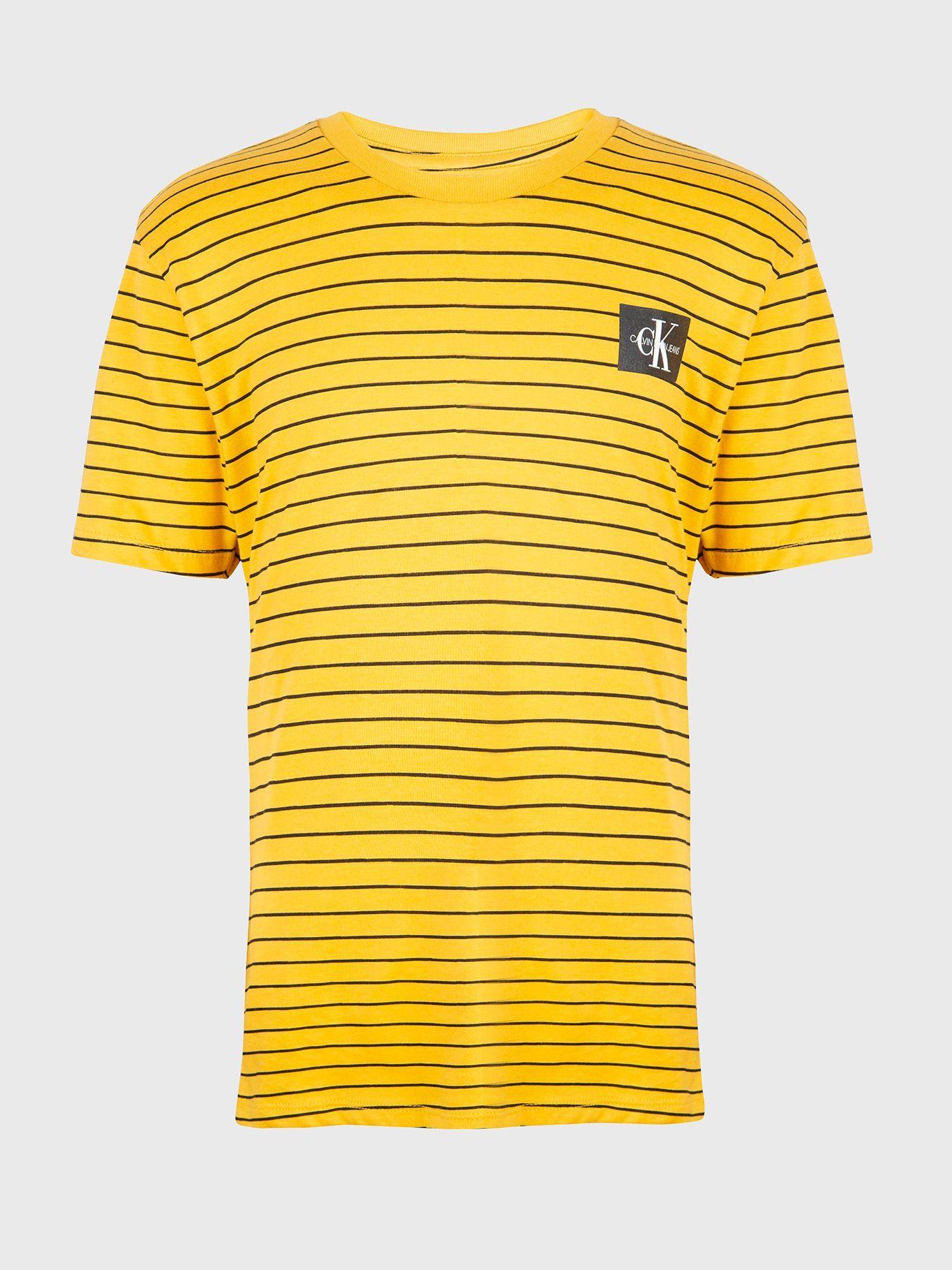 Polera Niño Print Stripe Amarillo Calvin Klein-0