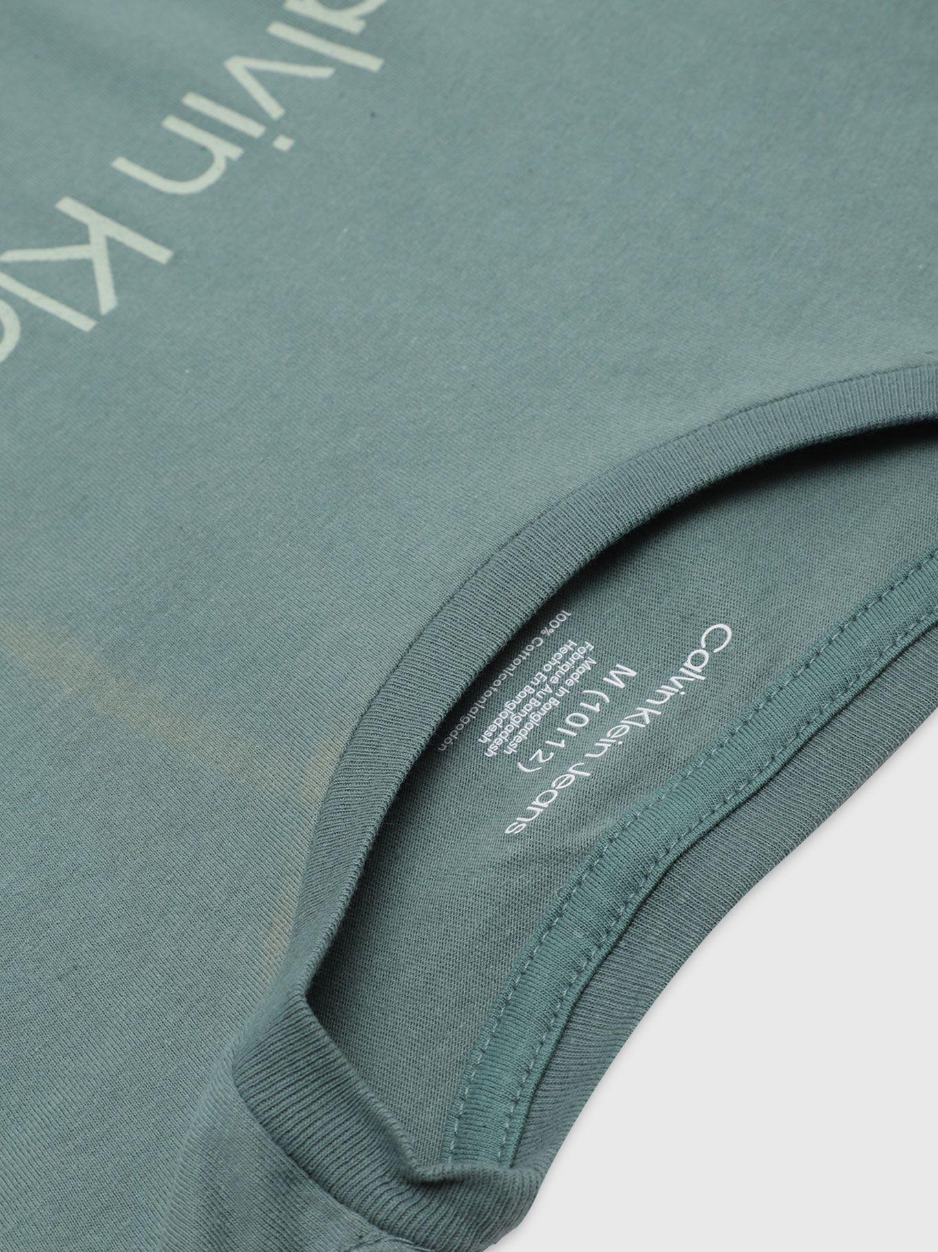 Polera Niño Double Logo Verde Calvin Klein-3