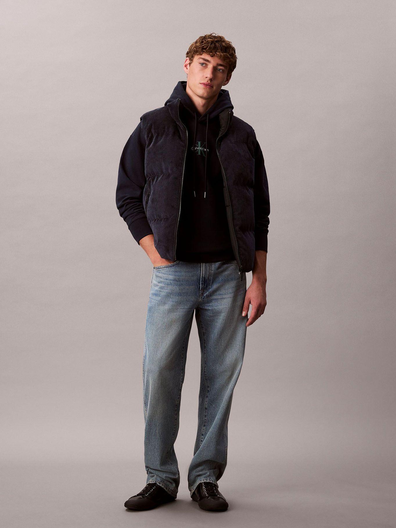 Polerón con Gorro y Tejido Felpa Azul Calvin Klein-1