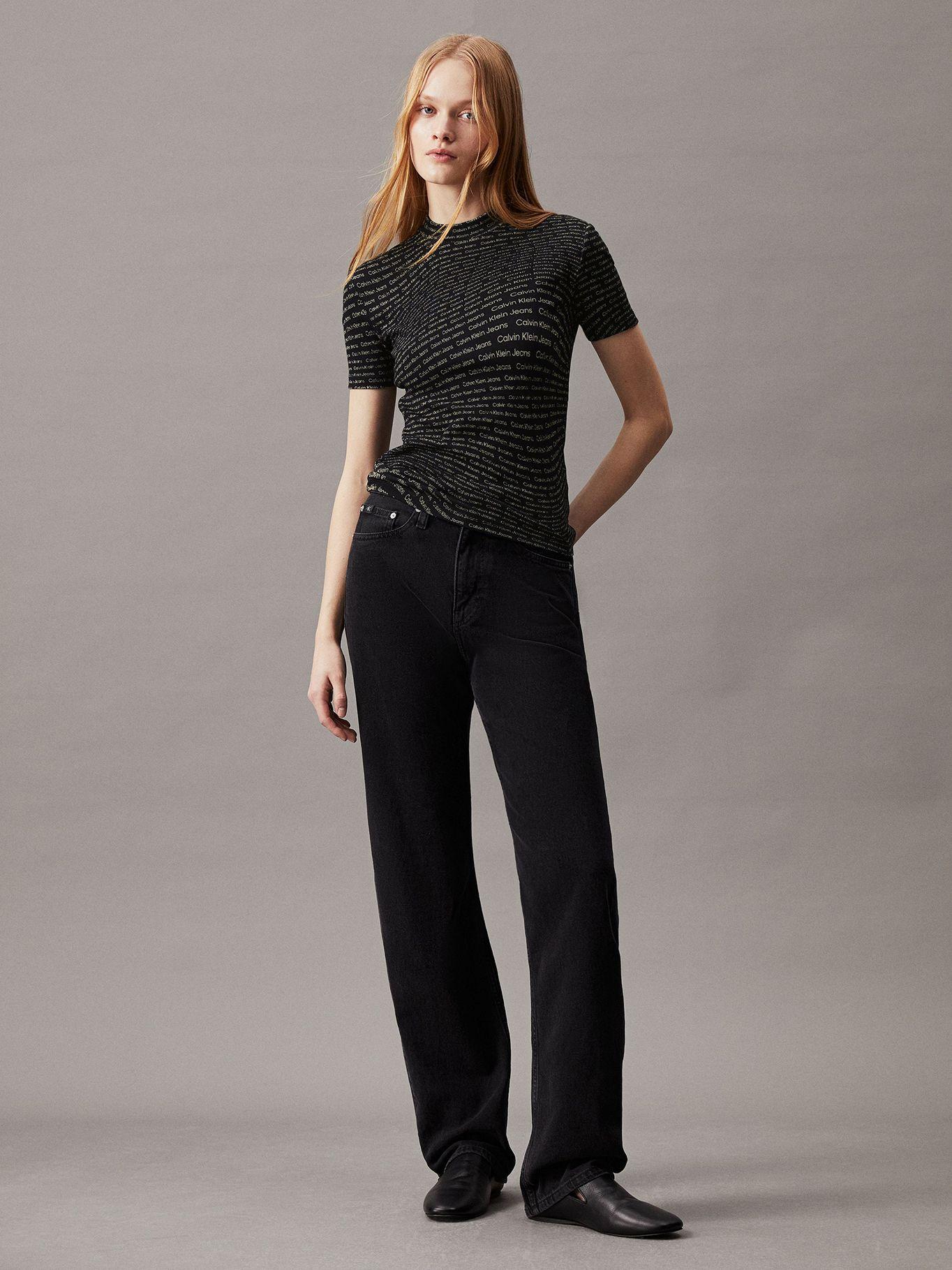 Polera Aop Rib Negro Calvin Klein-1