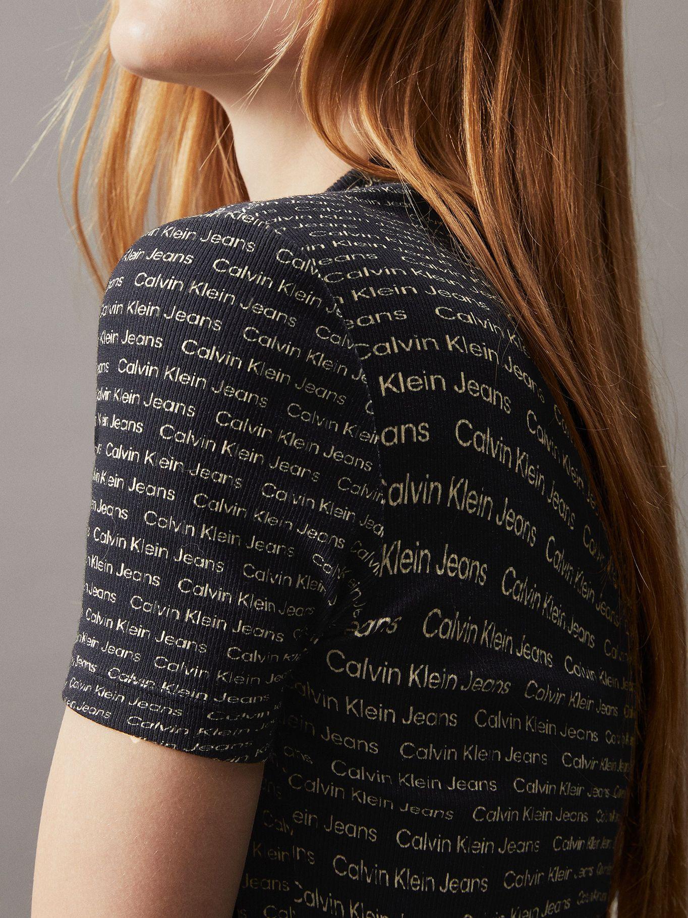 Polera Aop Rib Negro Calvin Klein-3