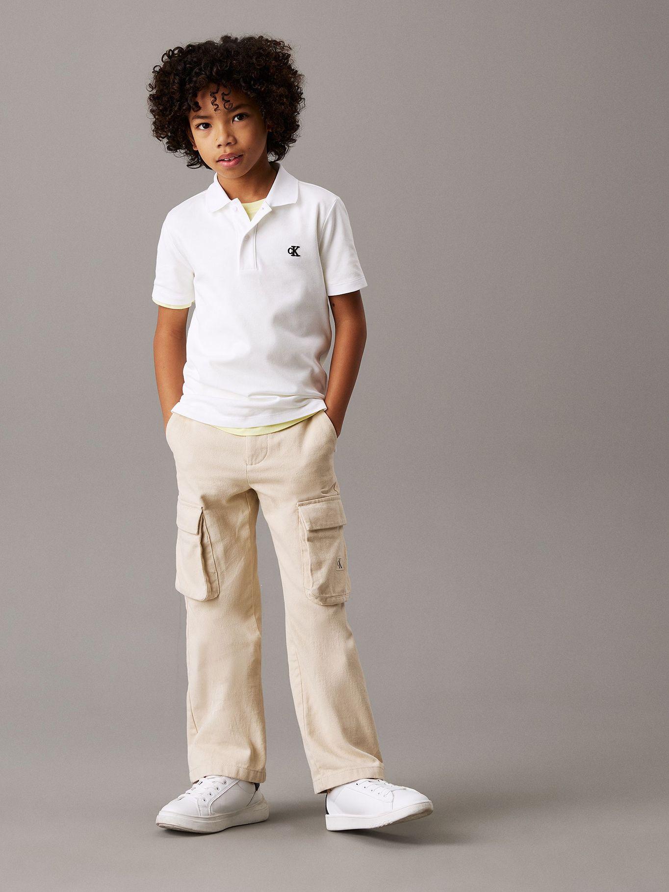 Polo Niño Essential Blanco Calvin Klein-1