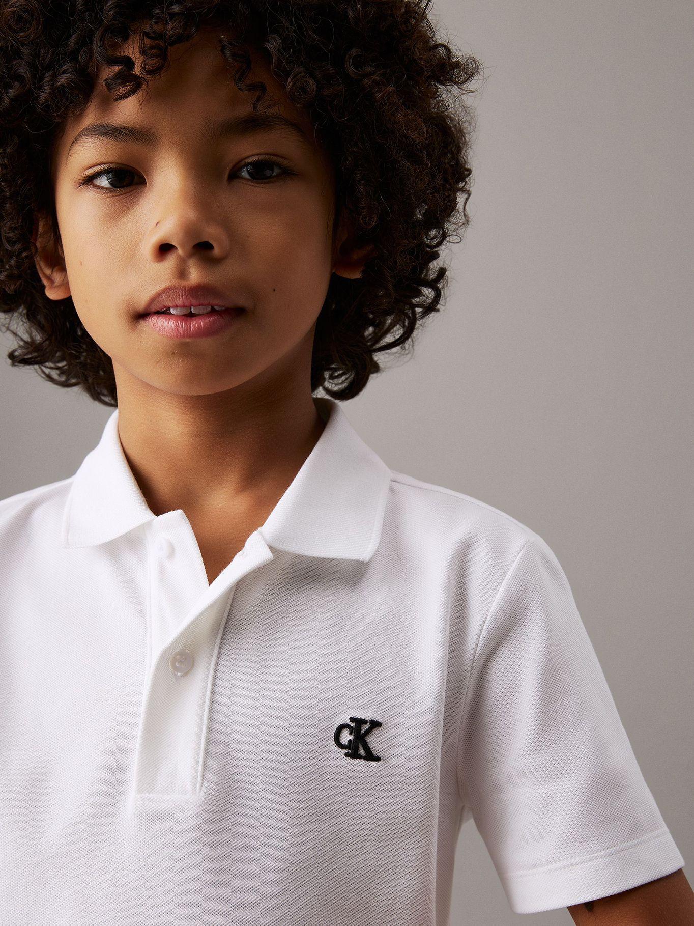 Polo Niño Essential Blanco Calvin Klein-3