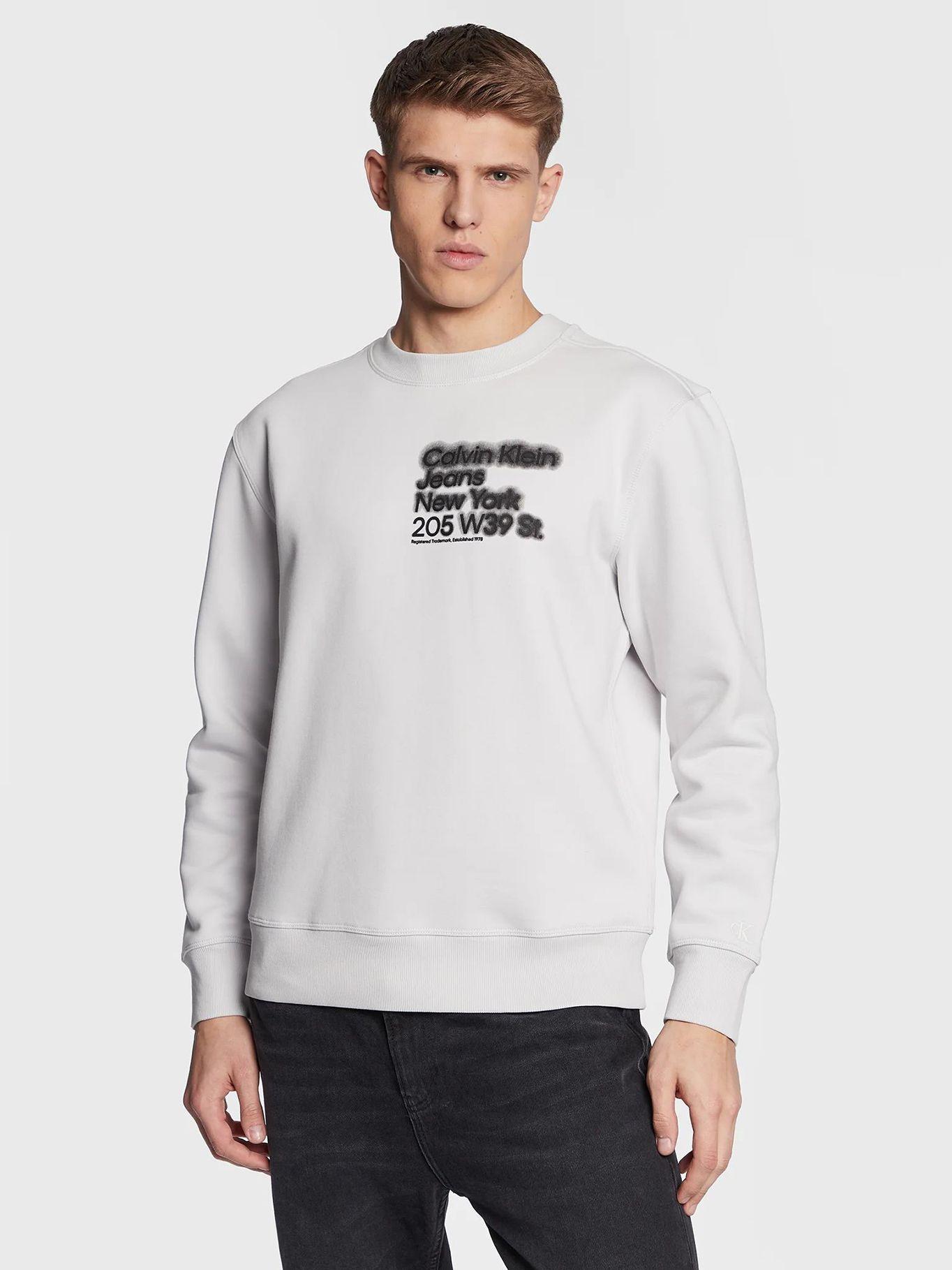Sudadera de algodón orgánico estampado Blanco Calvin Klein-0