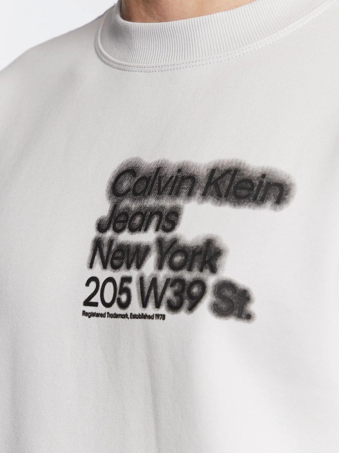 Sudadera de algodón orgánico estampado Blanco Calvin Klein-3
