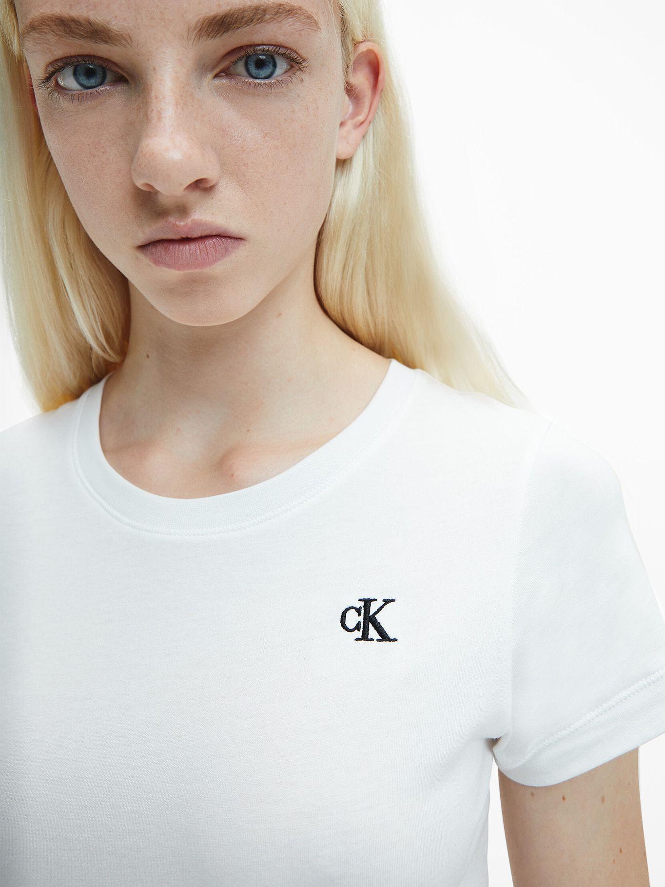 Polera Ck Embroidery Slim Blanco Calvin Klein-3