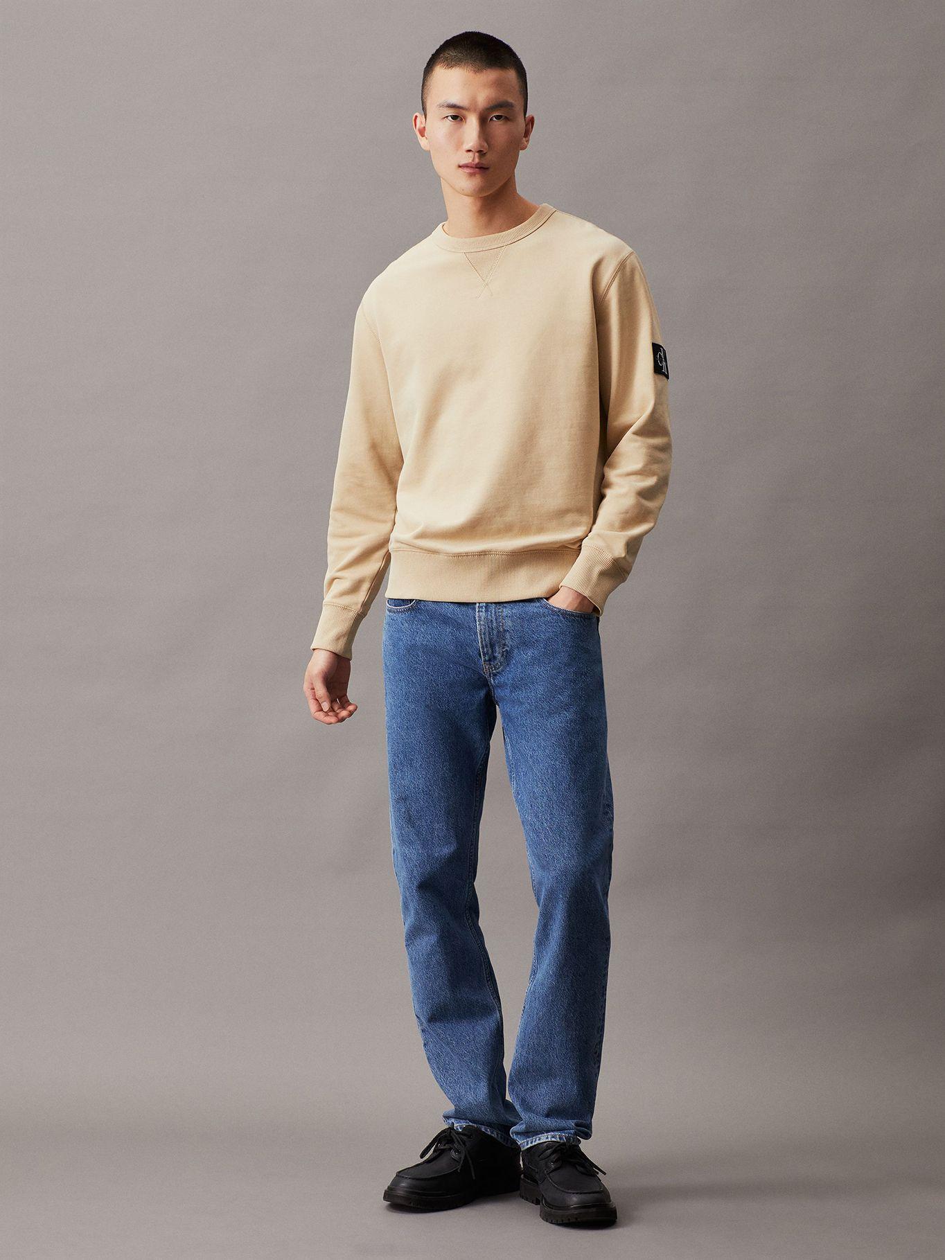Polerón Badge Beige Calvin Klein-1