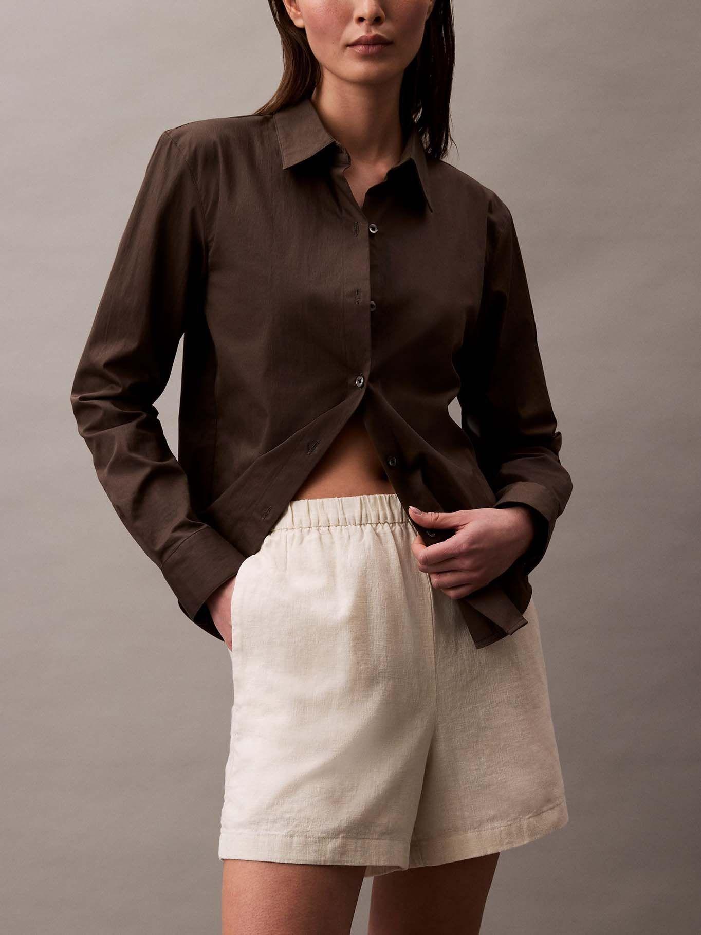 Short Pull On de Lino Verde Calvin Klein-3
