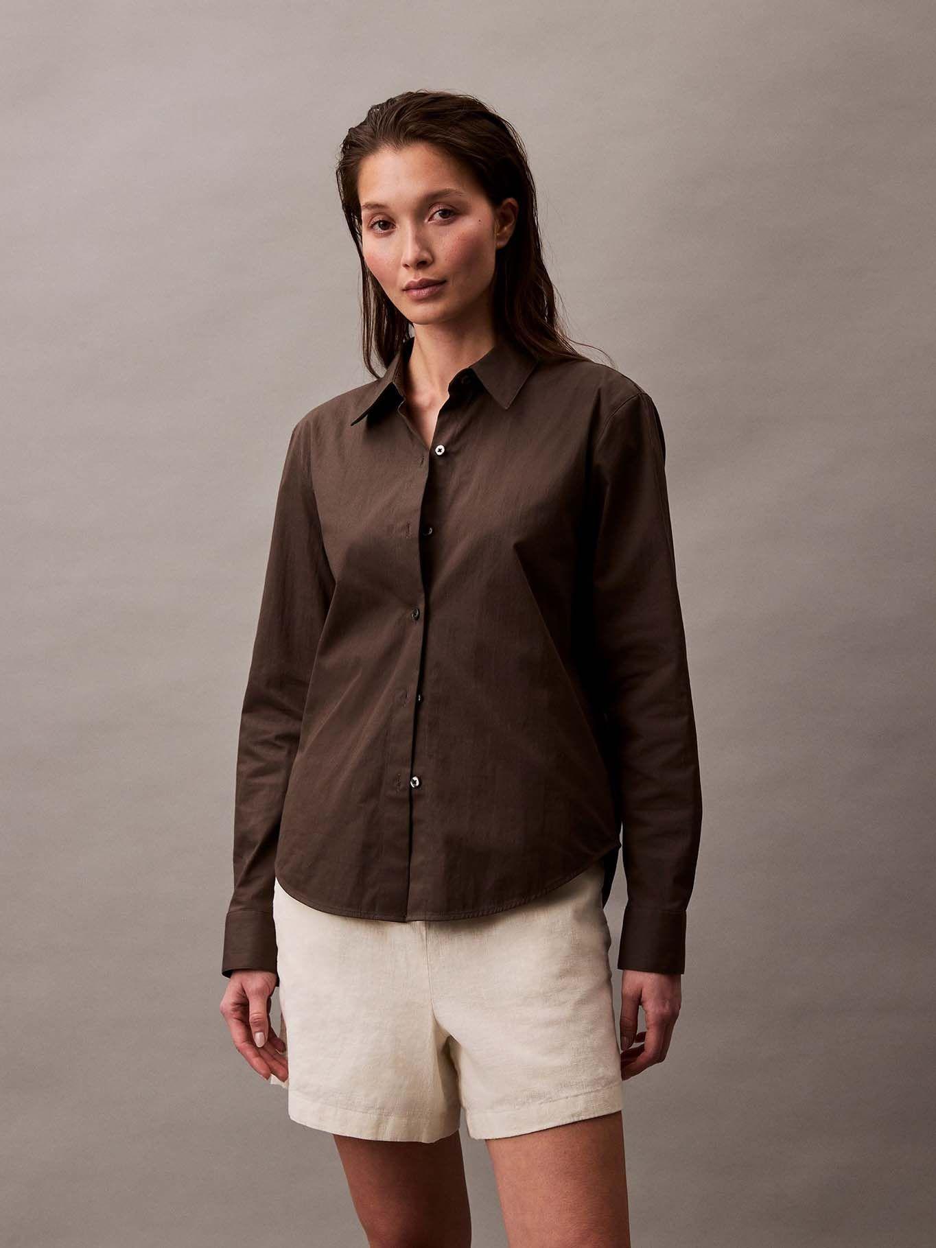 Short Pull On de Lino Verde Calvin Klein-1