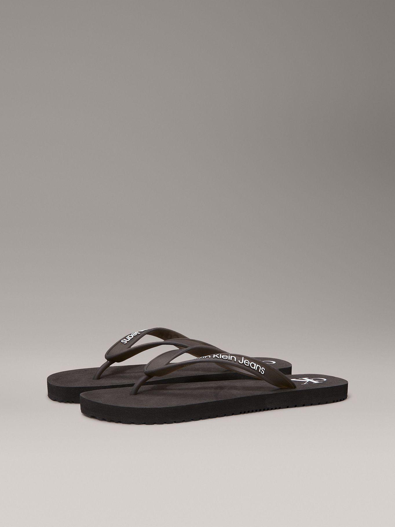 Sandalias Transparente con Logo Negro Calvin Klein-0