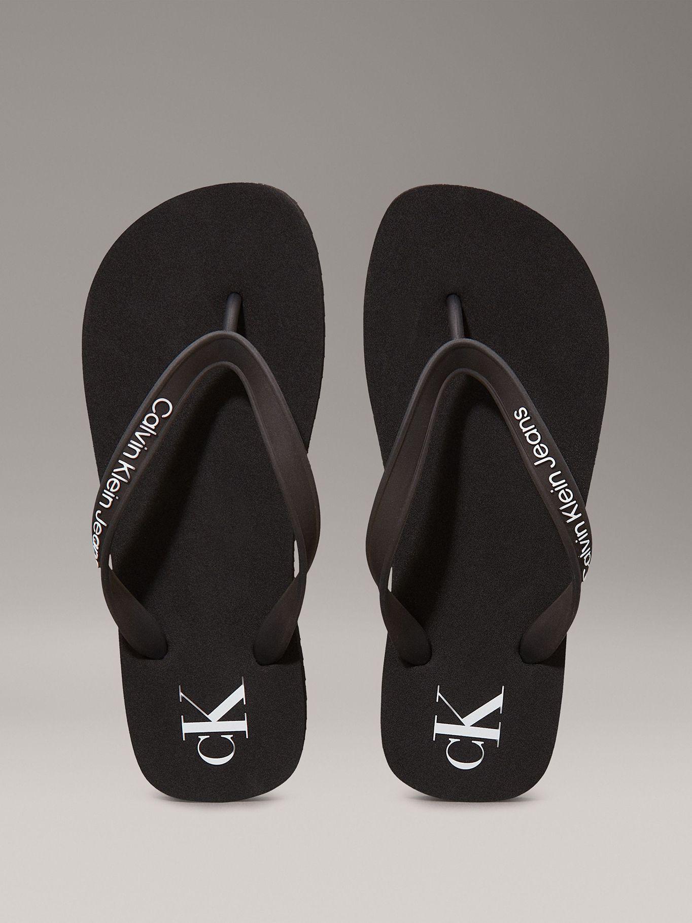 Sandalias Transparente con Logo Negro Calvin Klein-2