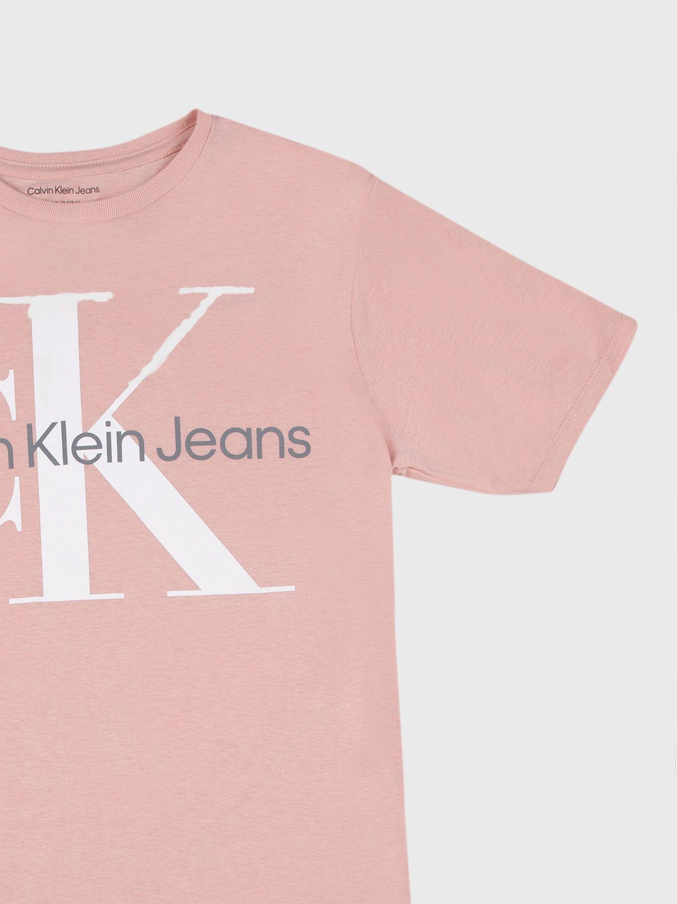 Polera Niño Monologo SS Rosa Calvin Klein-3