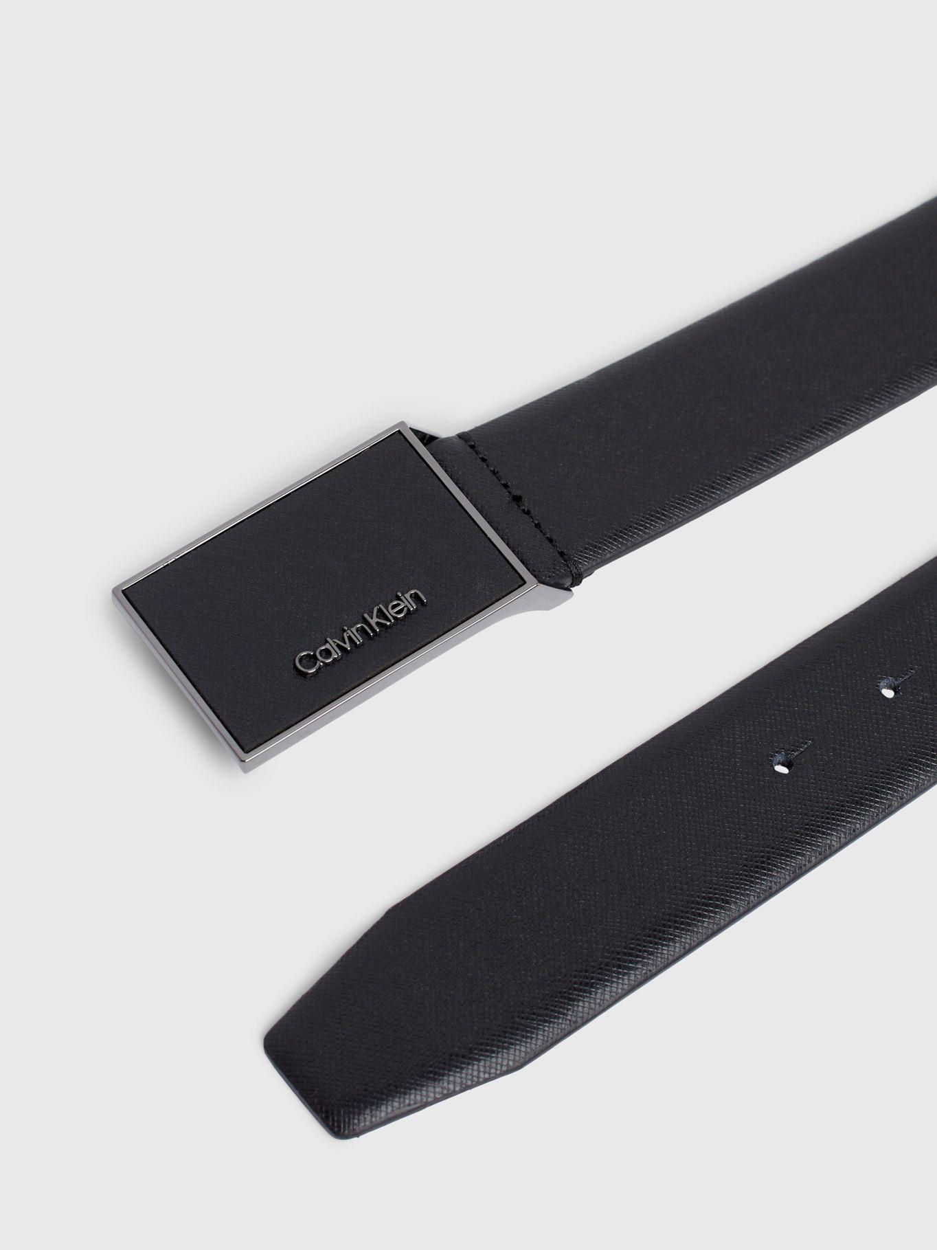 Cinturón Leather Inlay Plaque 35M Negro Calvin Klein-1