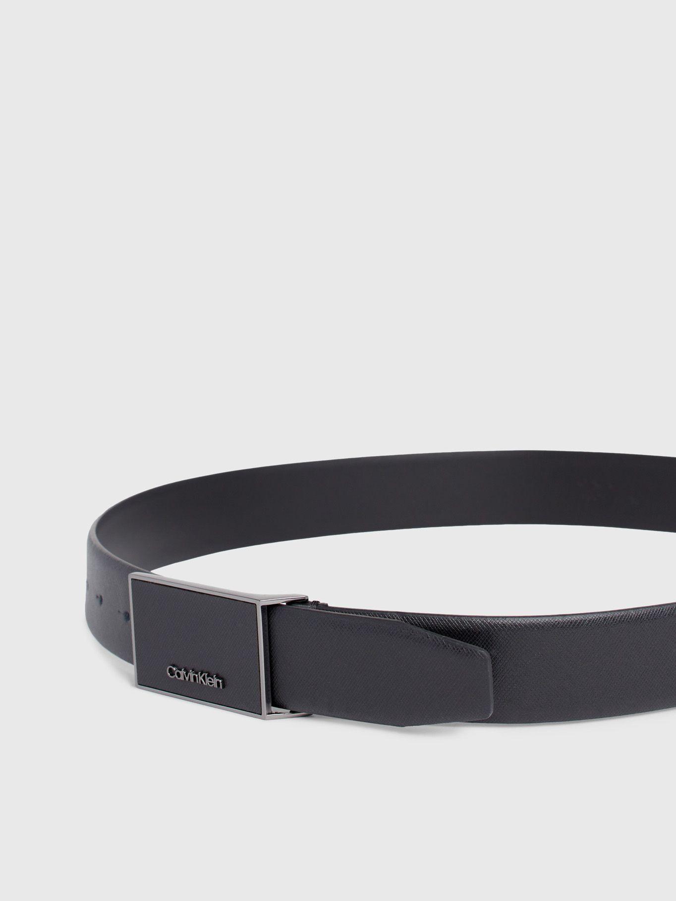 Cinturón Leather Inlay Plaque 35M Negro Calvin Klein-2