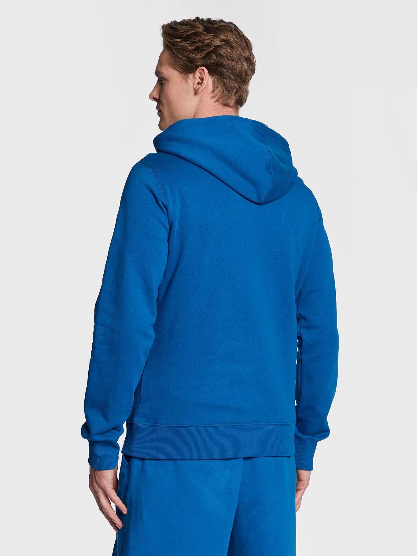Sudadera de algodón orgánico con capucha y monograma Azul Calvin Klein-2