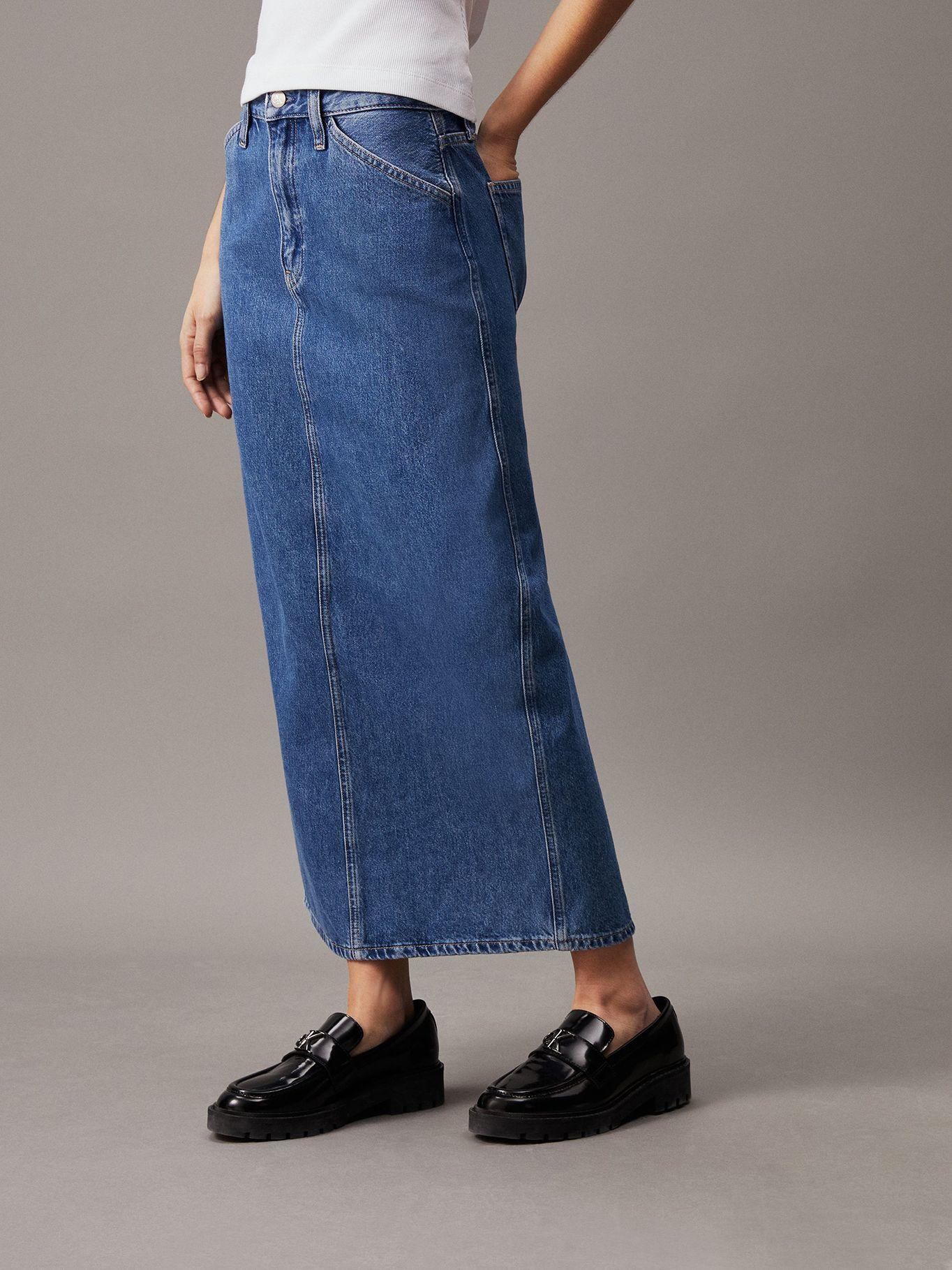 Falda Denim Trouser Azul Calvin Klein-0