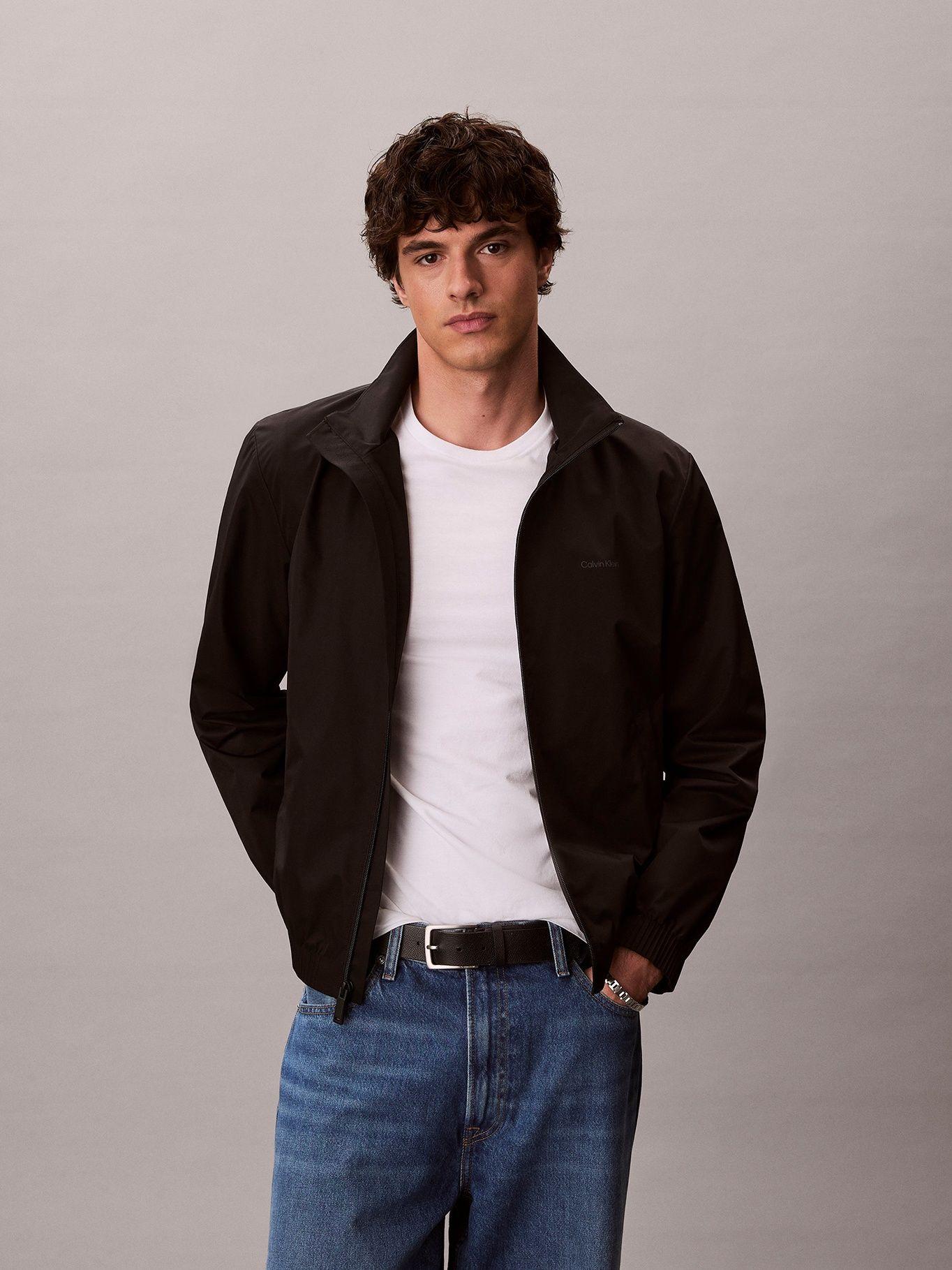 Chaqueta Cortaviento con Cuello Alto Negro Calvin Klein-0