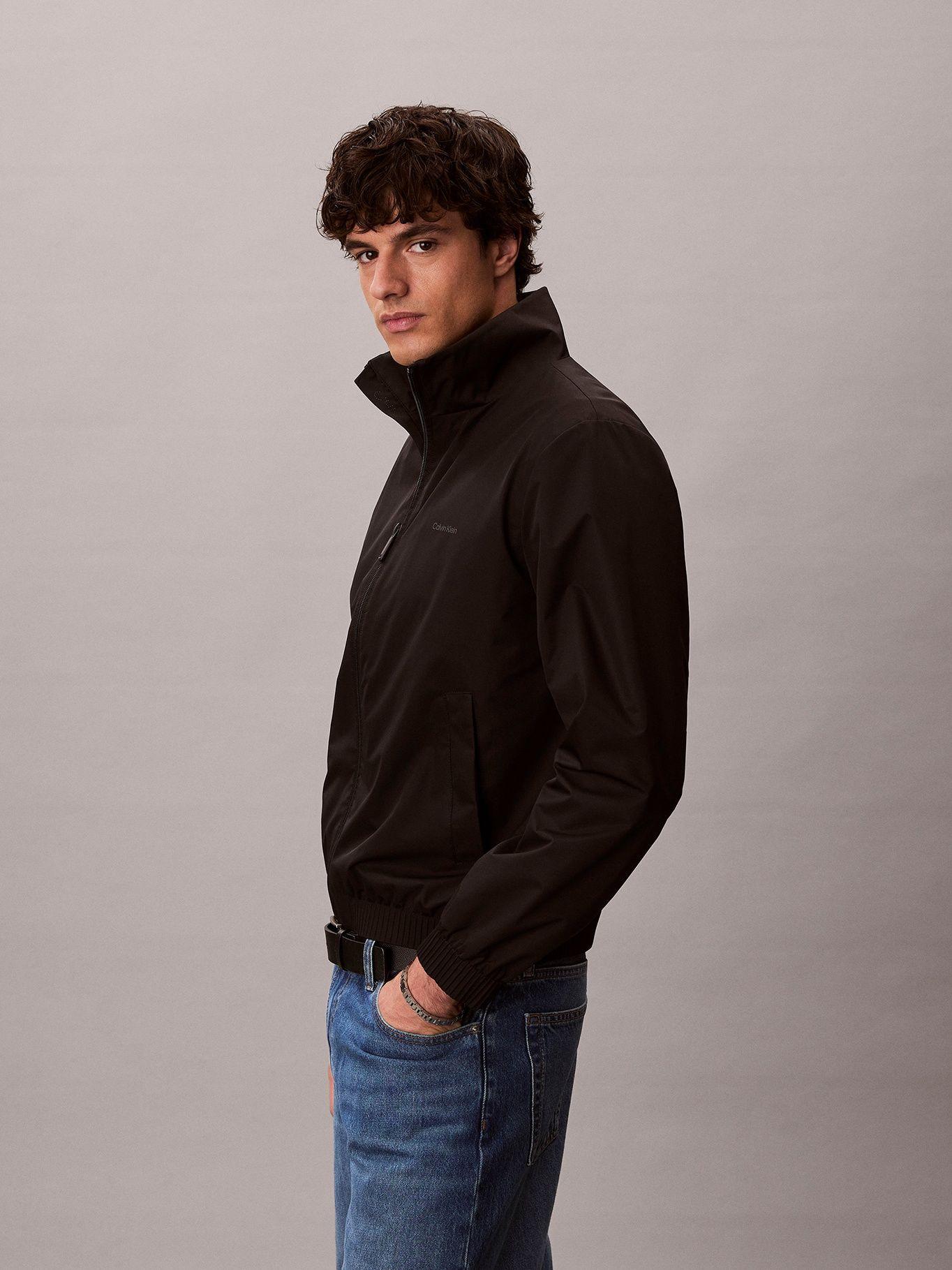 Chaqueta Cortaviento con Cuello Alto Negro Calvin Klein-3