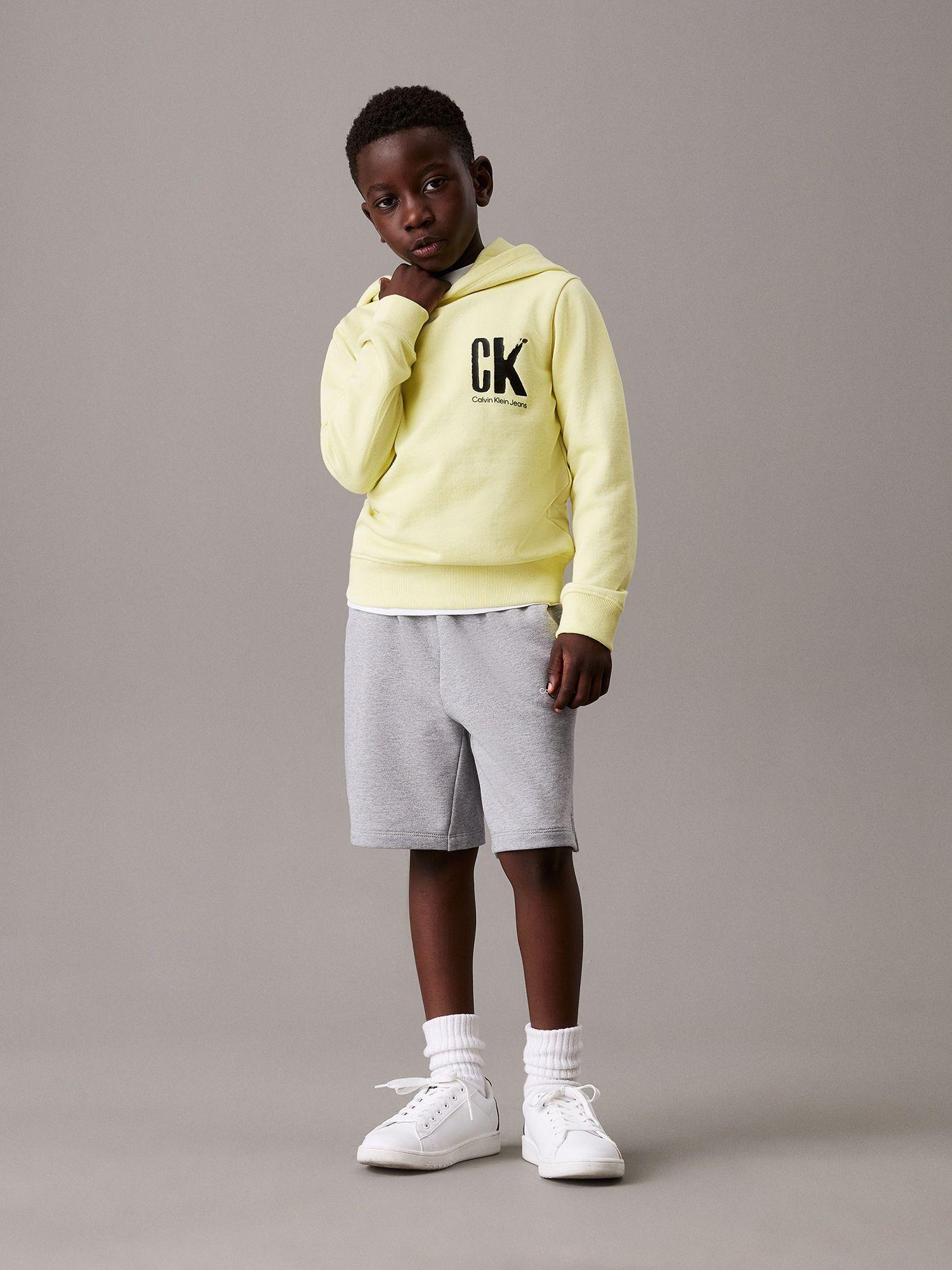 Polerón Niño Chest Ck Graphic Amarillo Calvin Klein-1