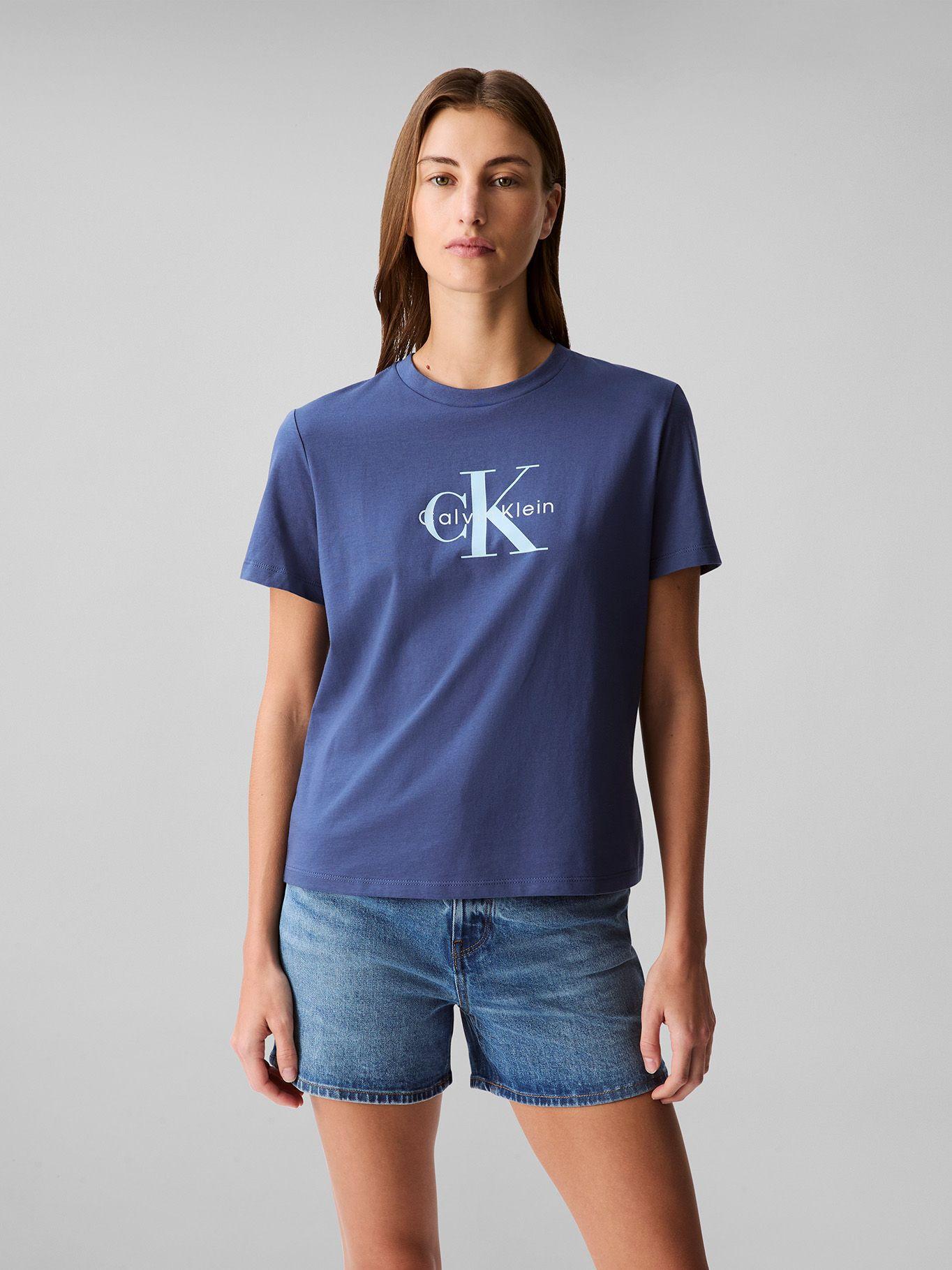 Polera Classic Monogram Hero Azul Calvin Klein-0
