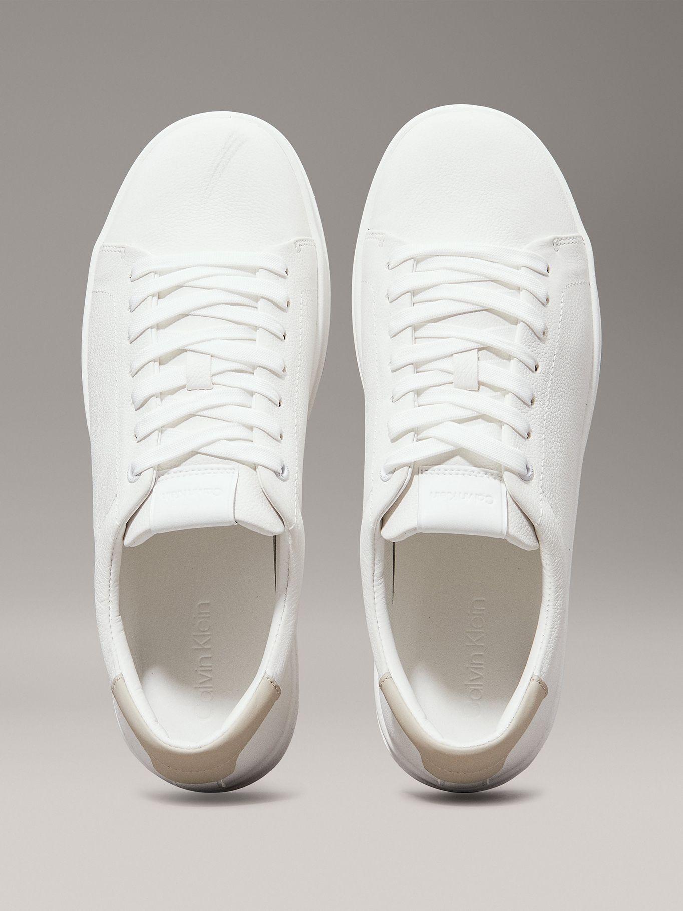 Zapatillas de Cuero Low Top Lace Up Blanco Calvin Klein-2