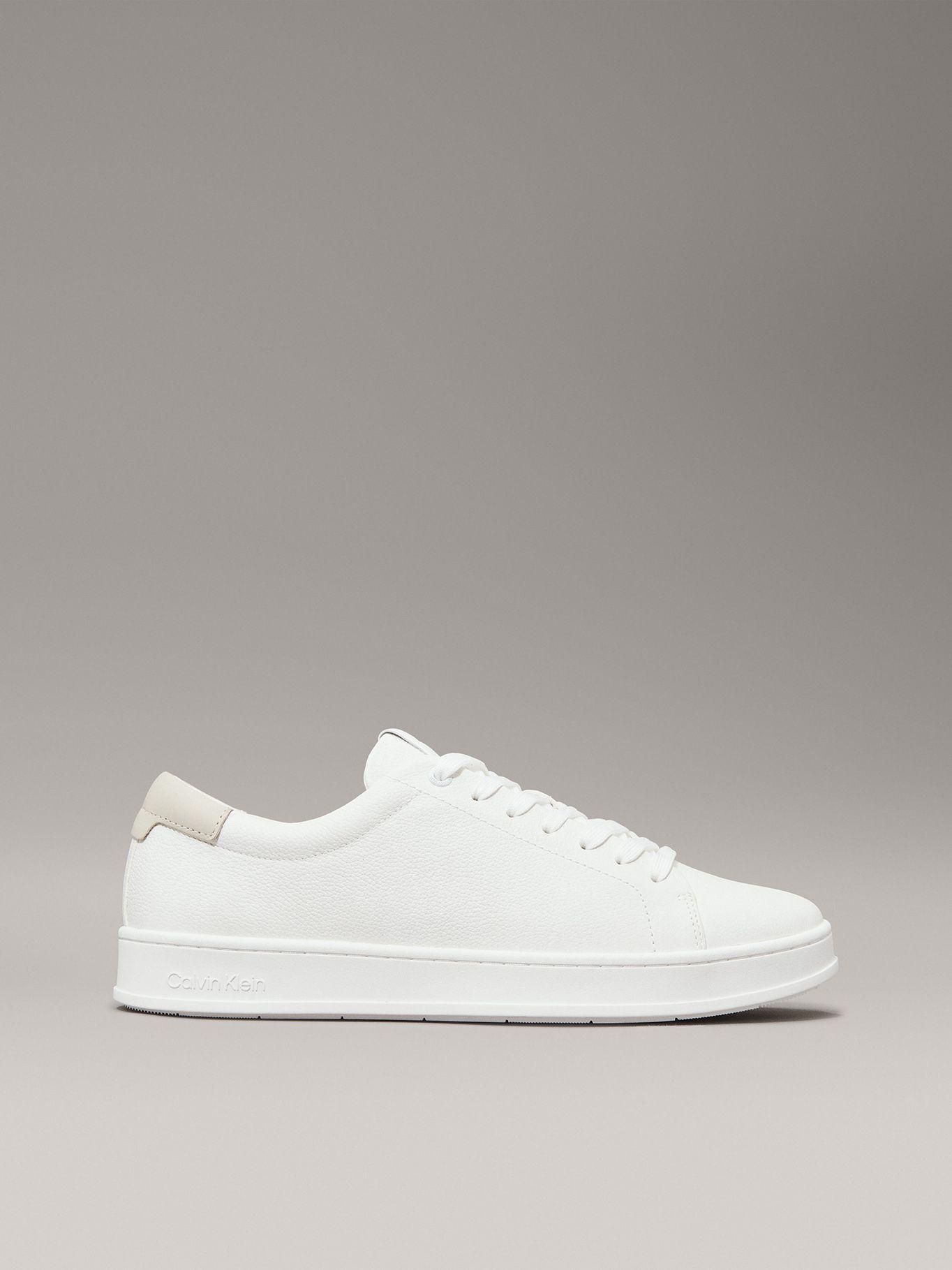 Zapatillas de Cuero Low Top Lace Up Blanco Calvin Klein-4