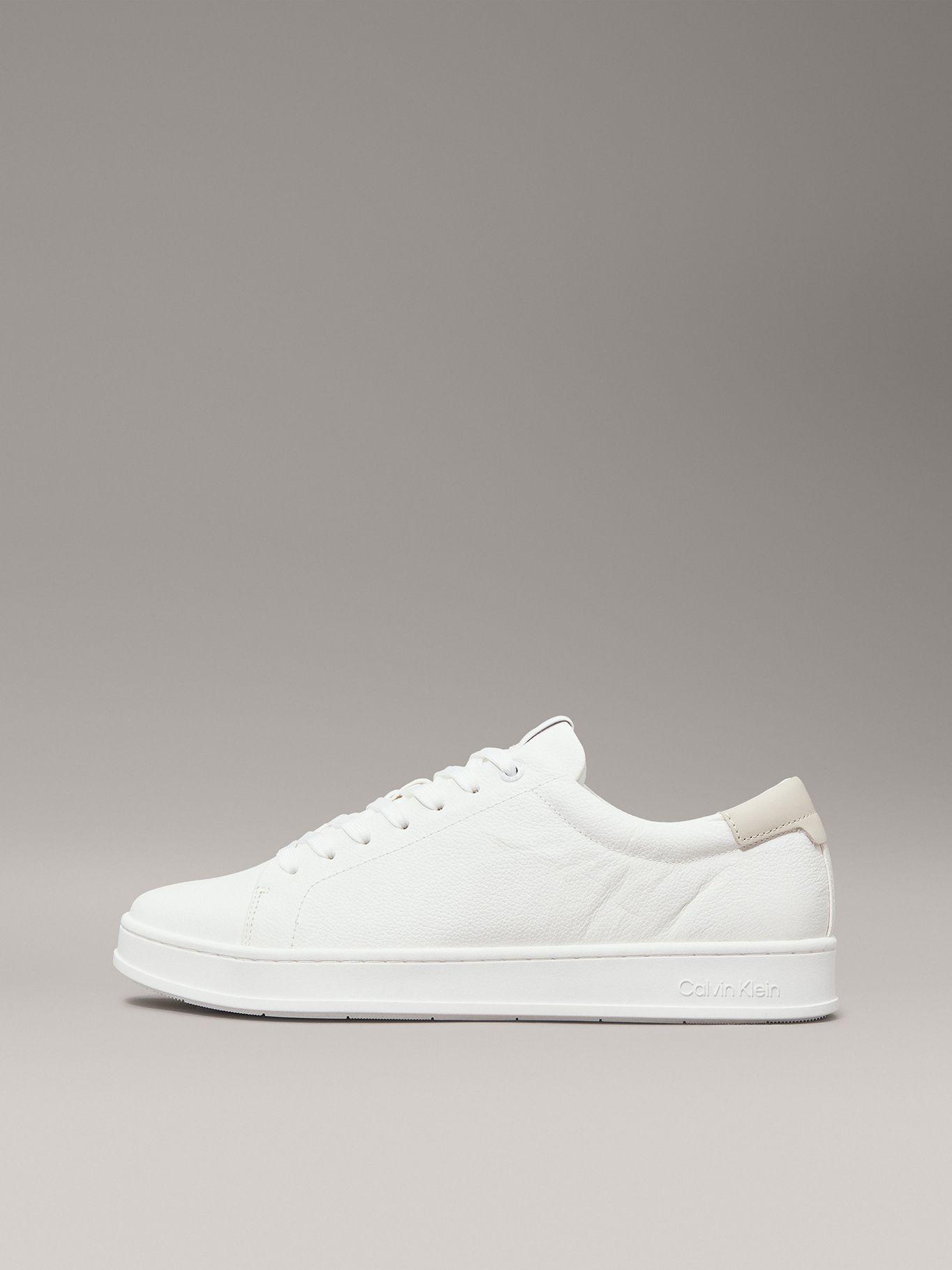 Zapatillas de Cuero Low Top Lace Up Blanco Calvin Klein-5
