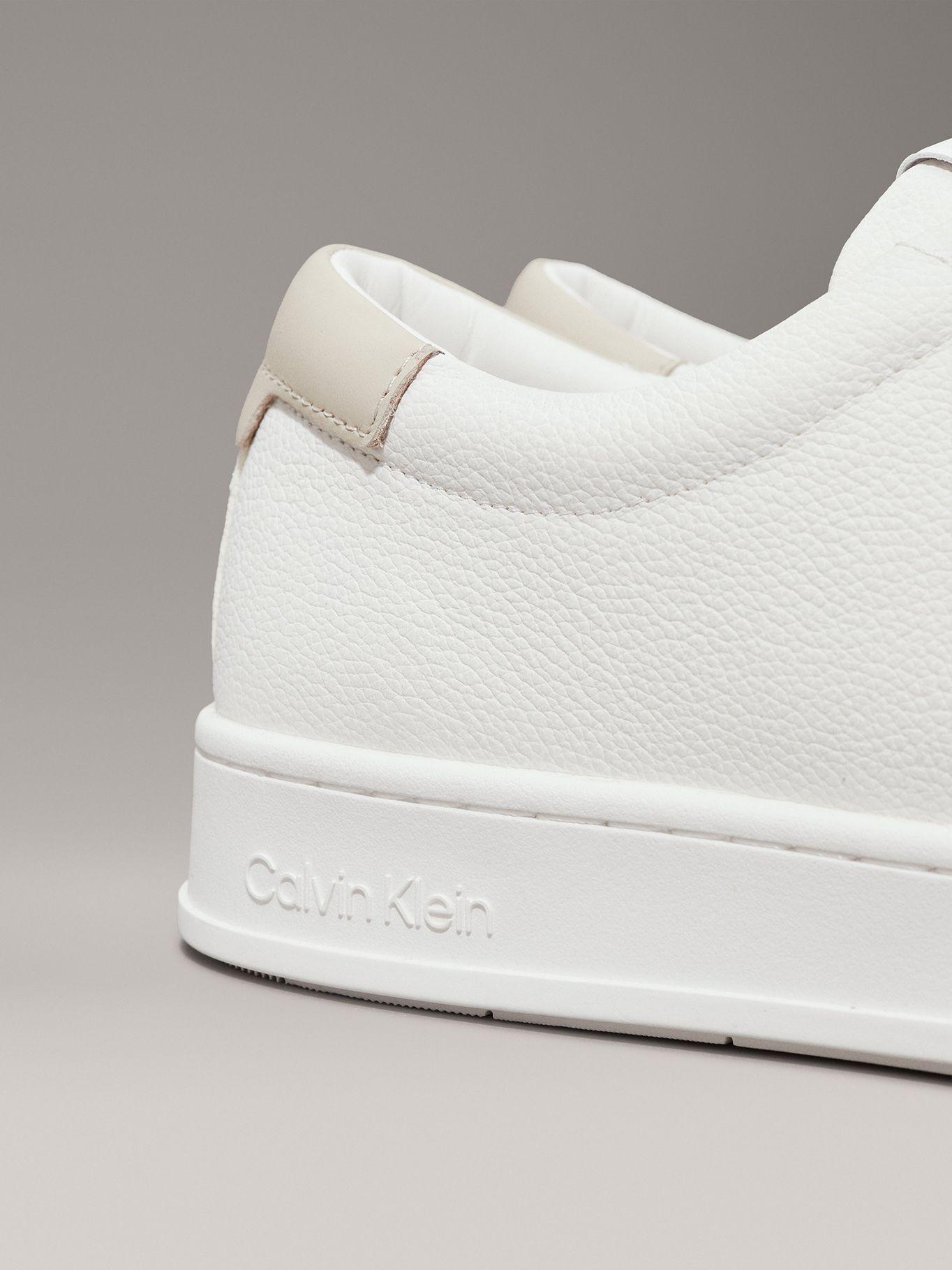Zapatillas de Cuero Low Top Lace Up Blanco Calvin Klein-6