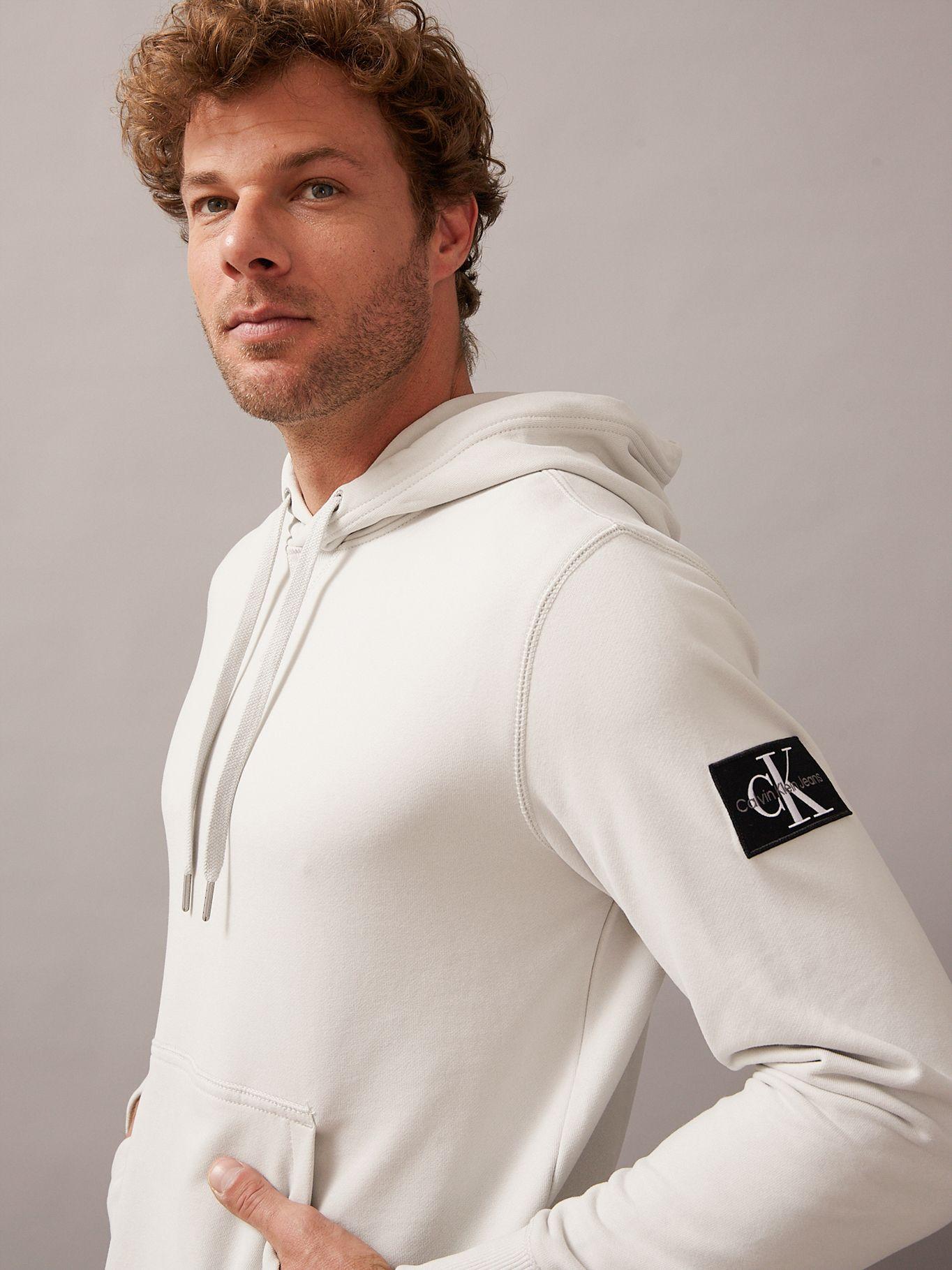 Polerón con Gorro Badge Blanco Calvin Klein-3