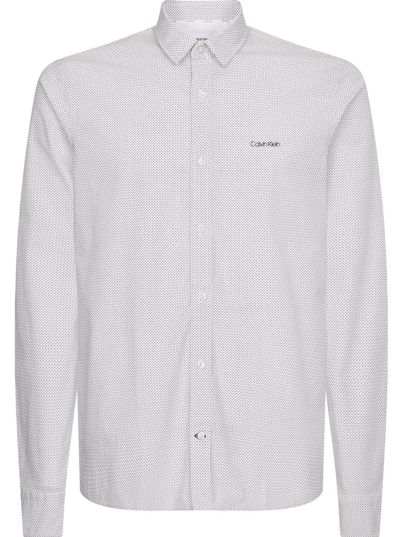Camisa Micro Print Blanco Calvin Klein-0