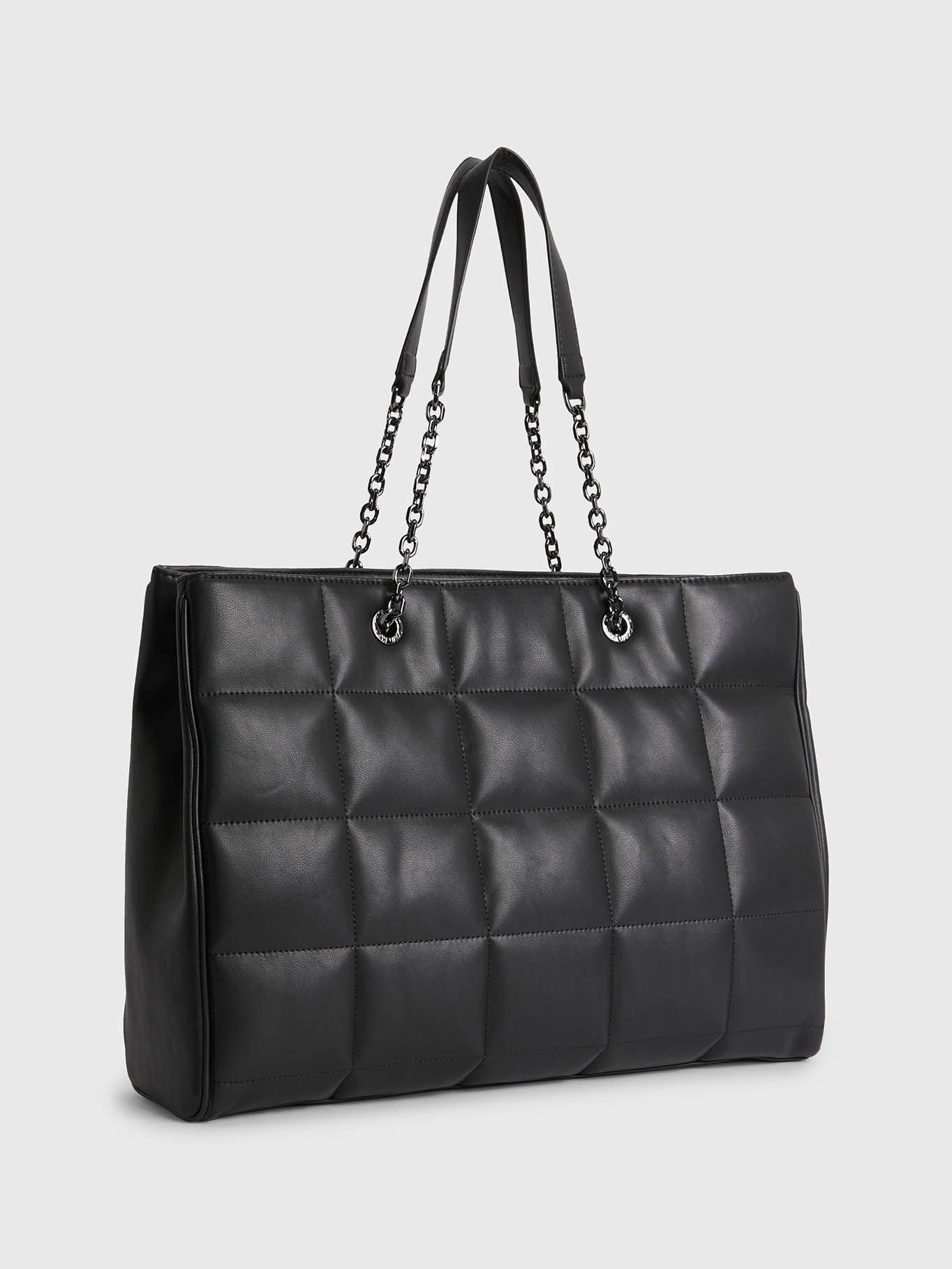 Bolso tote grande reciclado y acolchado Negro Calvin Klein-1