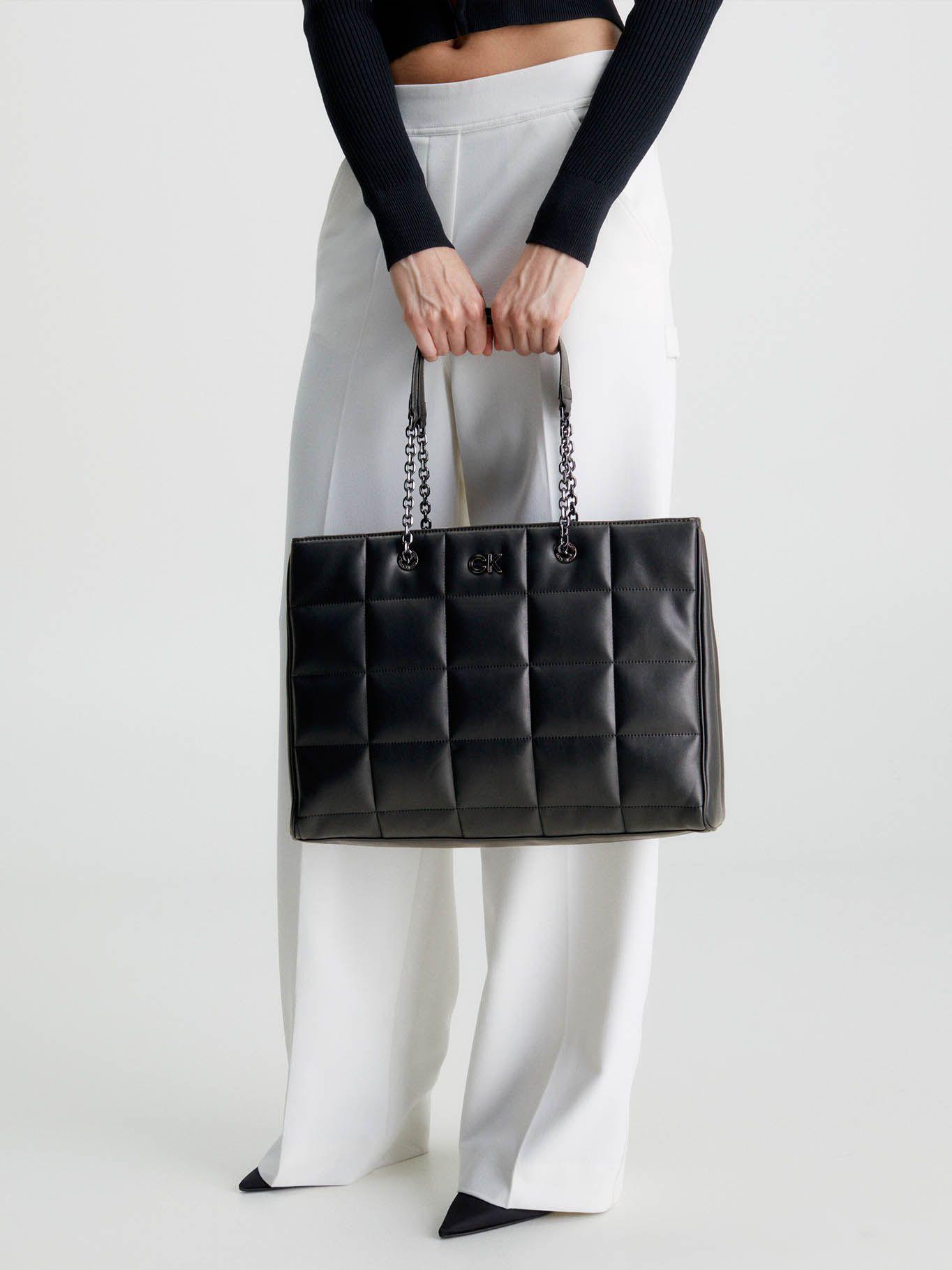 Bolso tote grande reciclado y acolchado Negro Calvin Klein-3